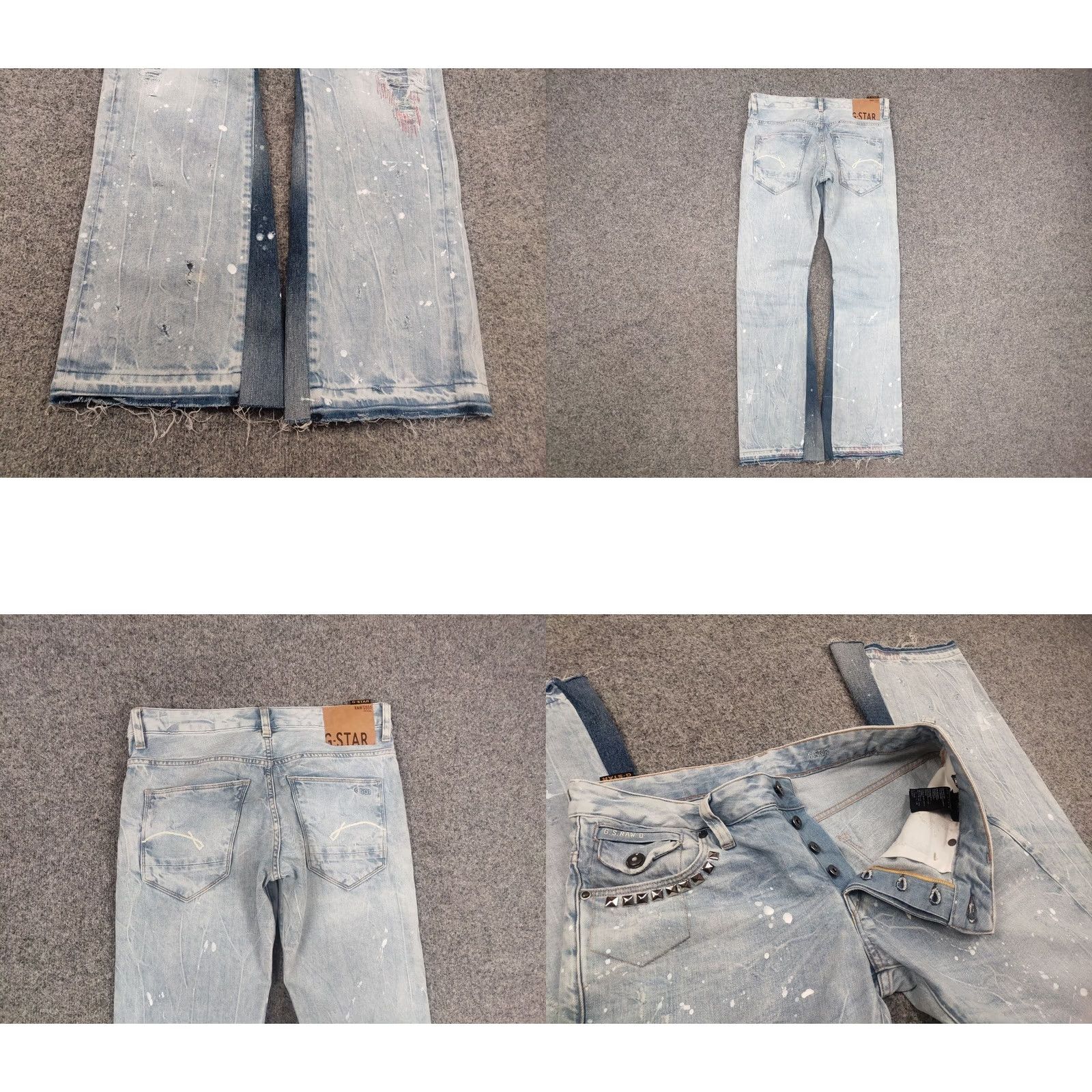 G-Star G-Star Raw Custom Jeans Jeans G-Star Flared Men's Denim 34 Blue 90s Y2K Stars Vintage Distressed 5-Pocket Regular Slim? Size US 33 - 8 Thumbnail