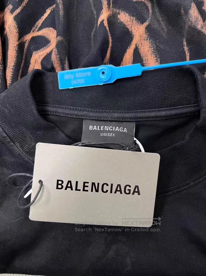 Balenciaga Balenciaga Abstract Logo Letter Pattern Printed Short Slee Size US L / EU 52-54 / 3 - 5 Thumbnail