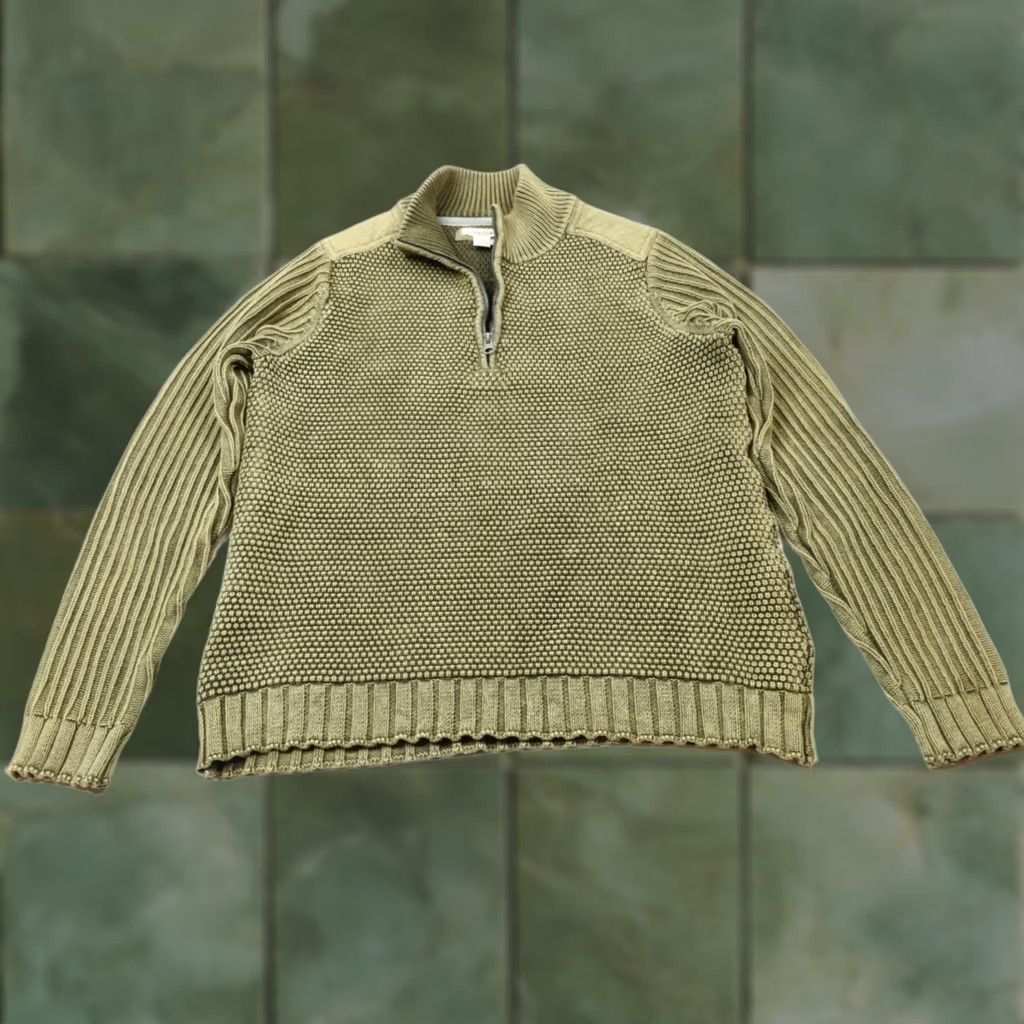 Carbon2Cobalt Carbon2Cobalt 1/4 Zip Heavy Knit Pullover Sweater Mens Small Green Long Sleeve Size US S / EU 44-46 / 1 - 1 Thumbnail