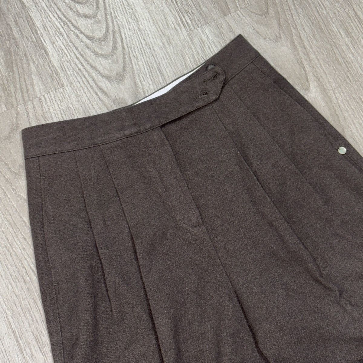 Other Womens Brown High Waisted Pleated Trousers Straight Leg Size 26" / US 2 / IT 38 - 5 Thumbnail