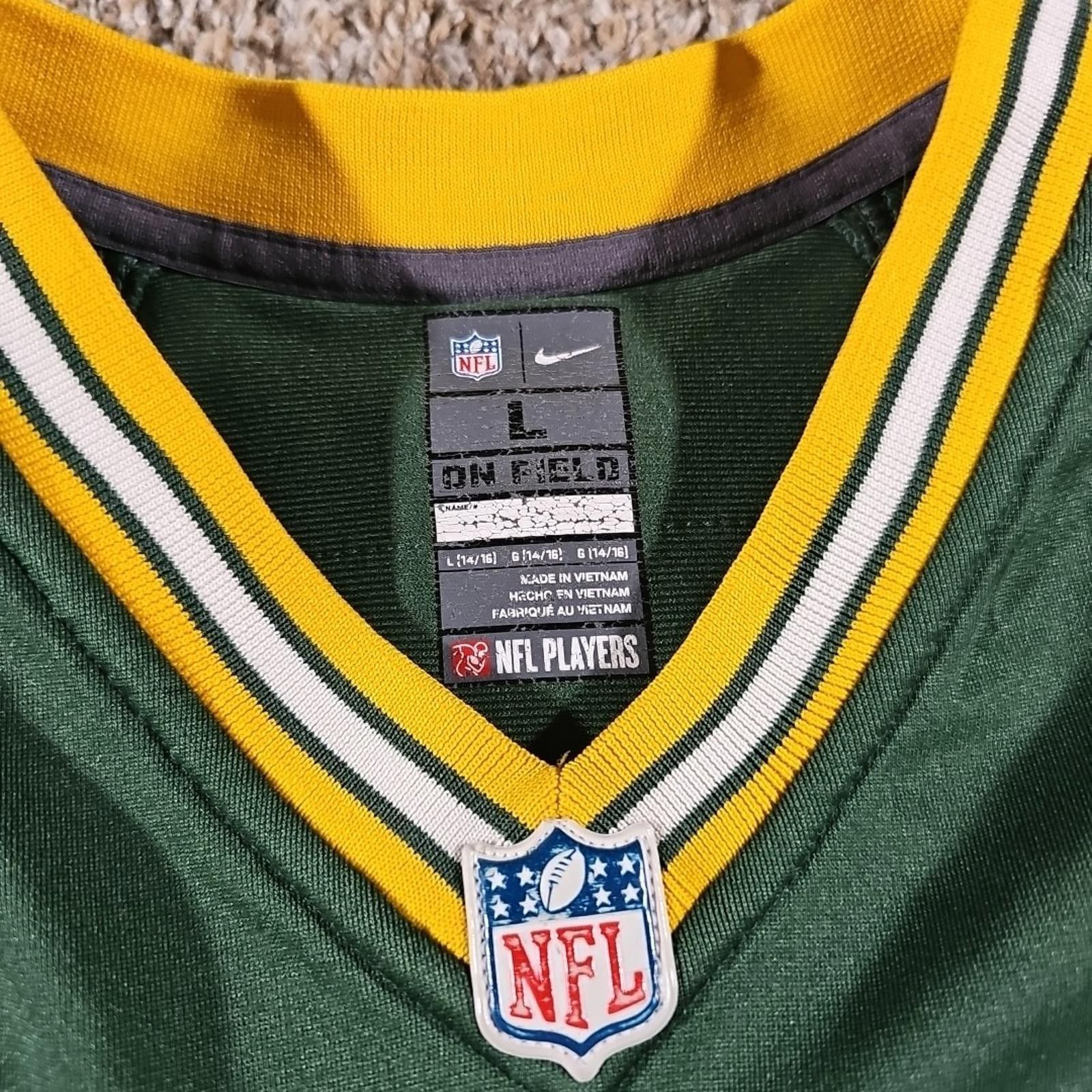 Nike NIKE On-field Boys L 12 Aaron Rodgers #12 Jersey Size ONE SIZE - 4 Thumbnail