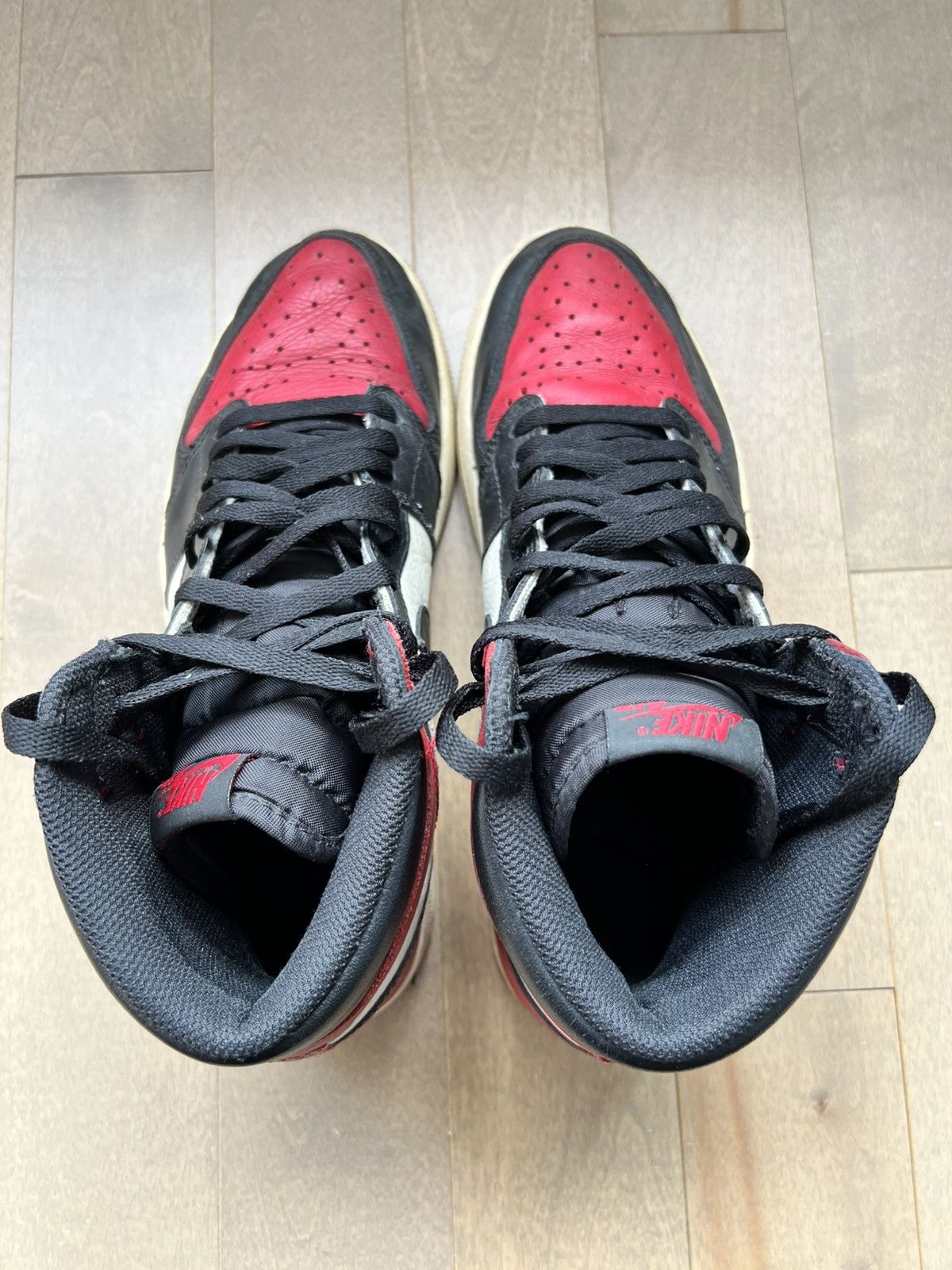 Jordan Brand × Nike Air Jordan 1 Bred Toe Size US 10 / EU 43 - 5 Thumbnail