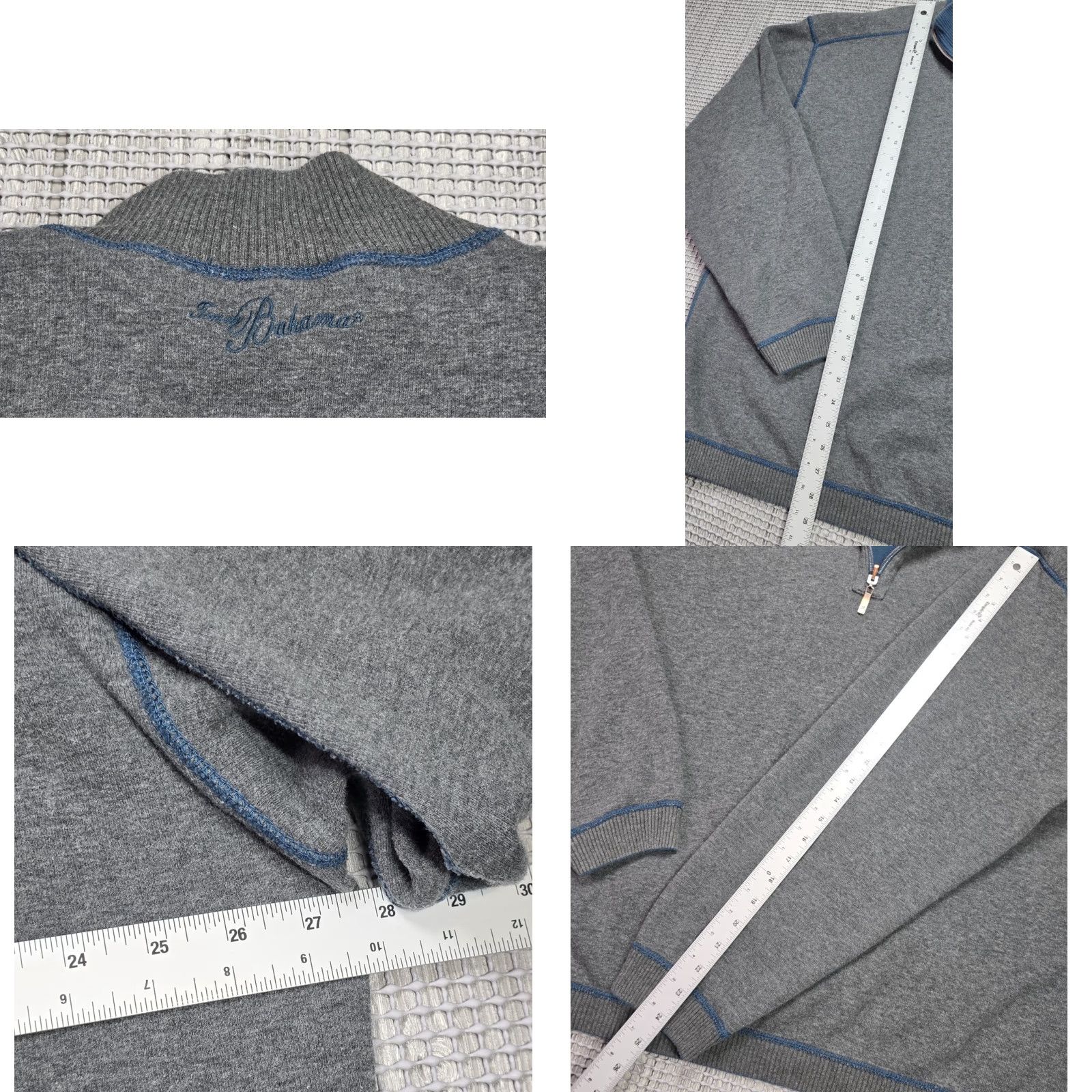 Tommy Bahama Tommy Bahama Sweater XXL Reversible 1/4 Zip Up Heavyweight Gray Green Mens Size US XXL / EU 58 / 5 - 9 Thumbnail