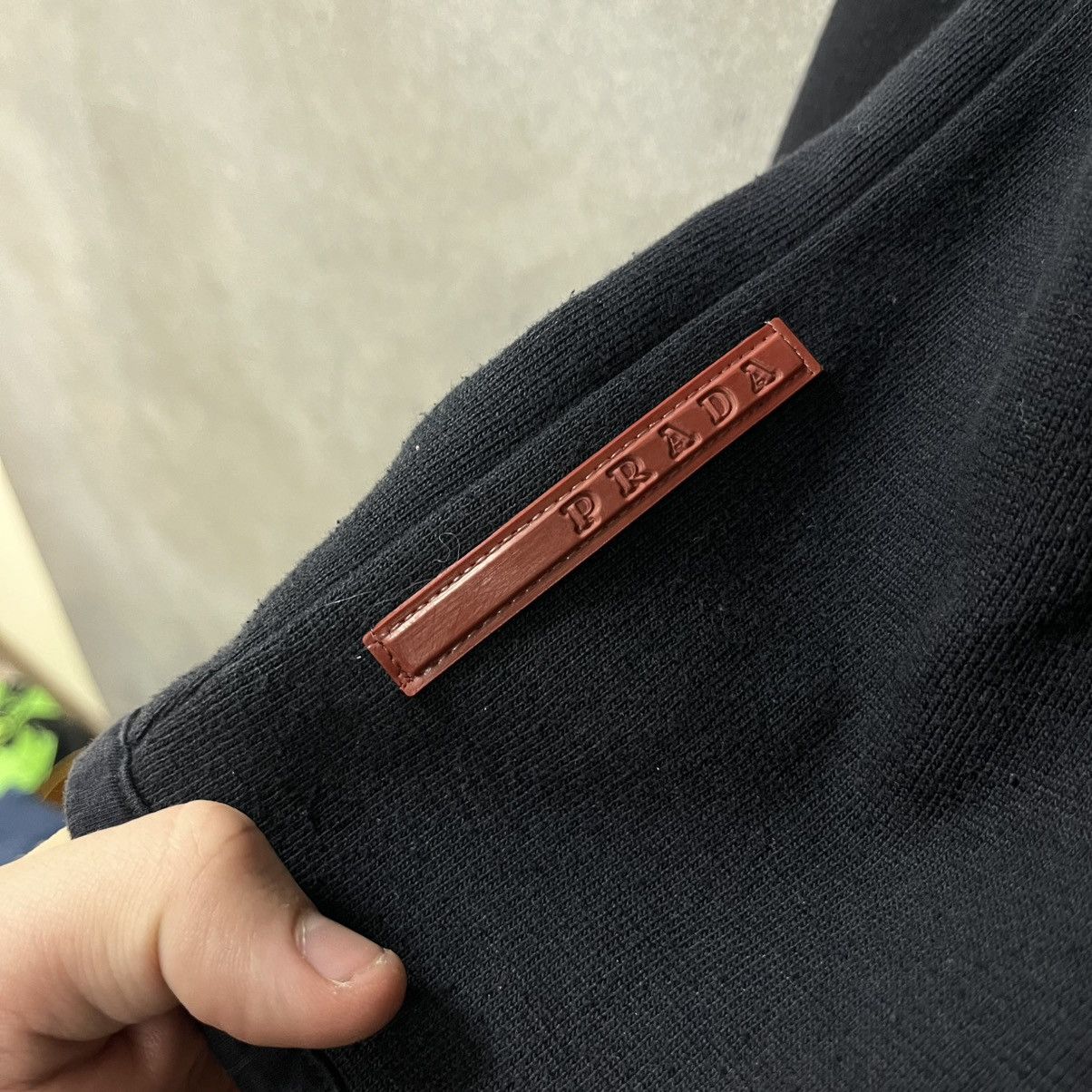 Prada Vintage Prada Hoodie Red Tab Basic Designer black Luxury Size US L / EU 52-54 / 3 - 7 Thumbnail
