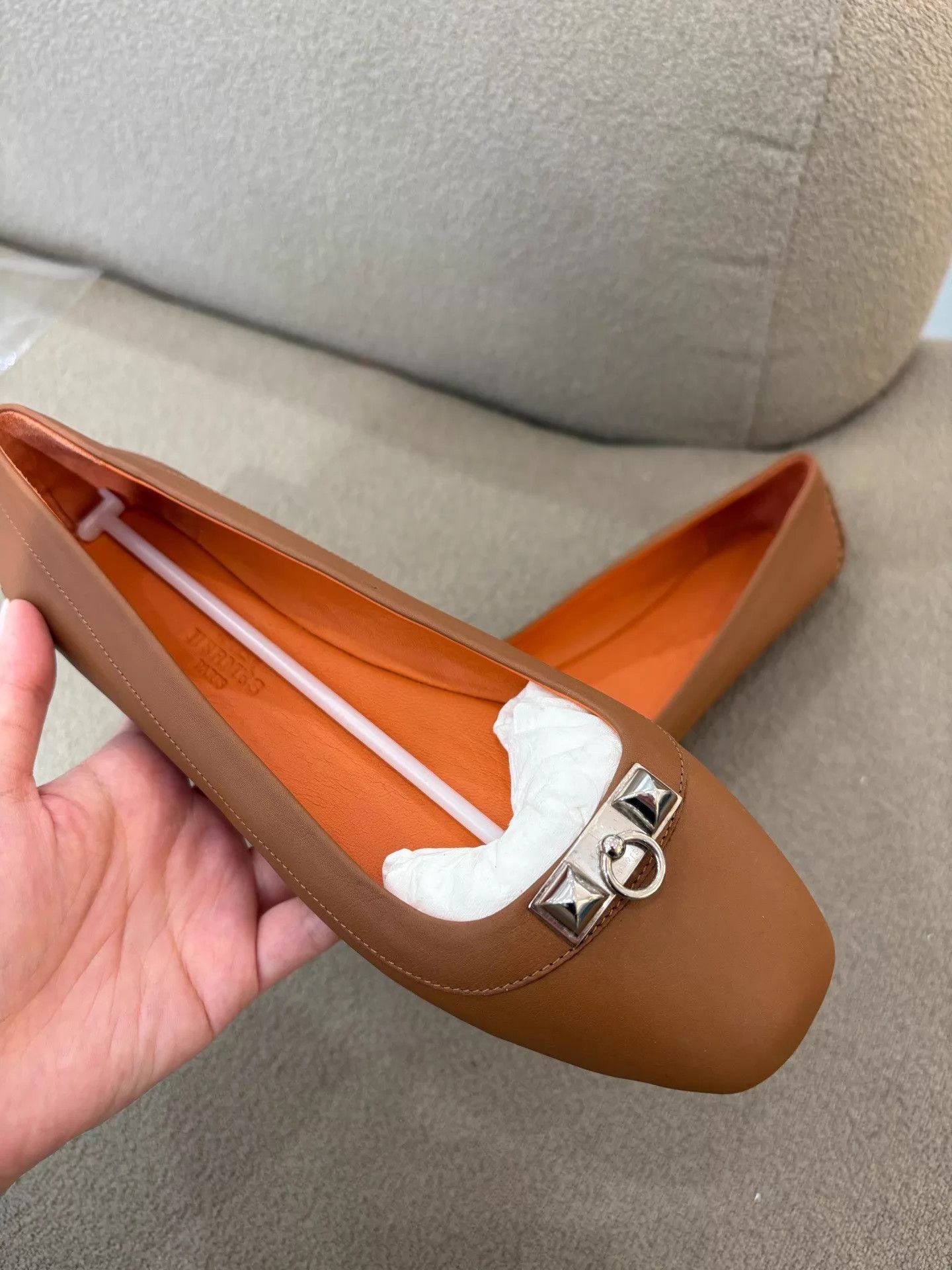 Hermes Hermes Brown New 36 Loafers Size US 5.5 / IT 35.5 - 2 Thumbnail