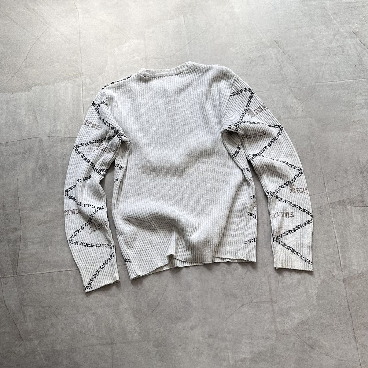 Hysteric Glamour × Undercover Japan Poem Chains Impala LGB Vibe Knit Ribbed Sweater Size US XL / EU 56 / 4 - 15 Thumbnail