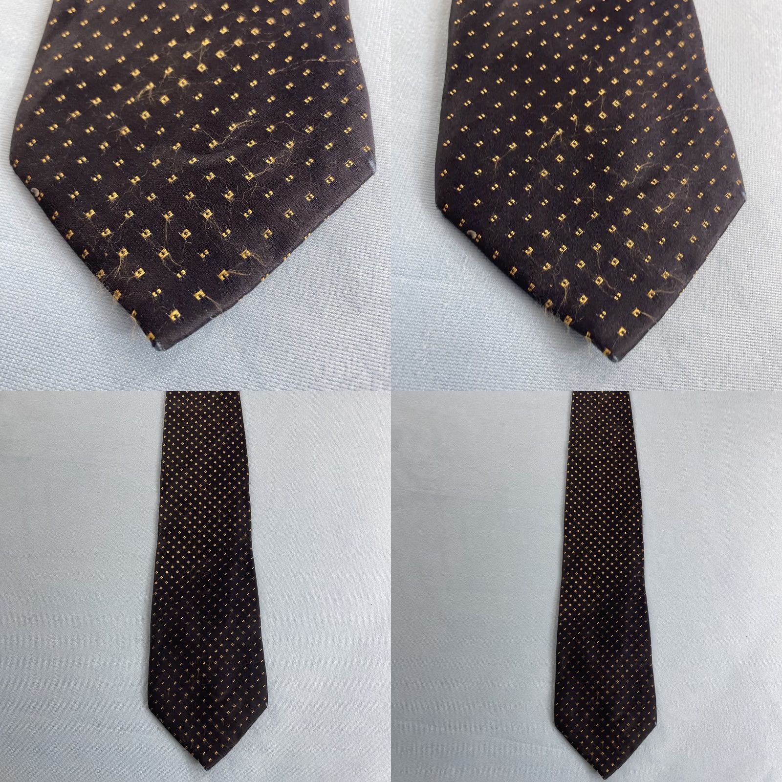 Canali VINTAGE Canali Designer Italy Luxury Silk Necktie Black Yellow Dot Read Mens Tie 57-60 Classic Silk Fade Old Money Size ONE SIZE - 9 Thumbnail