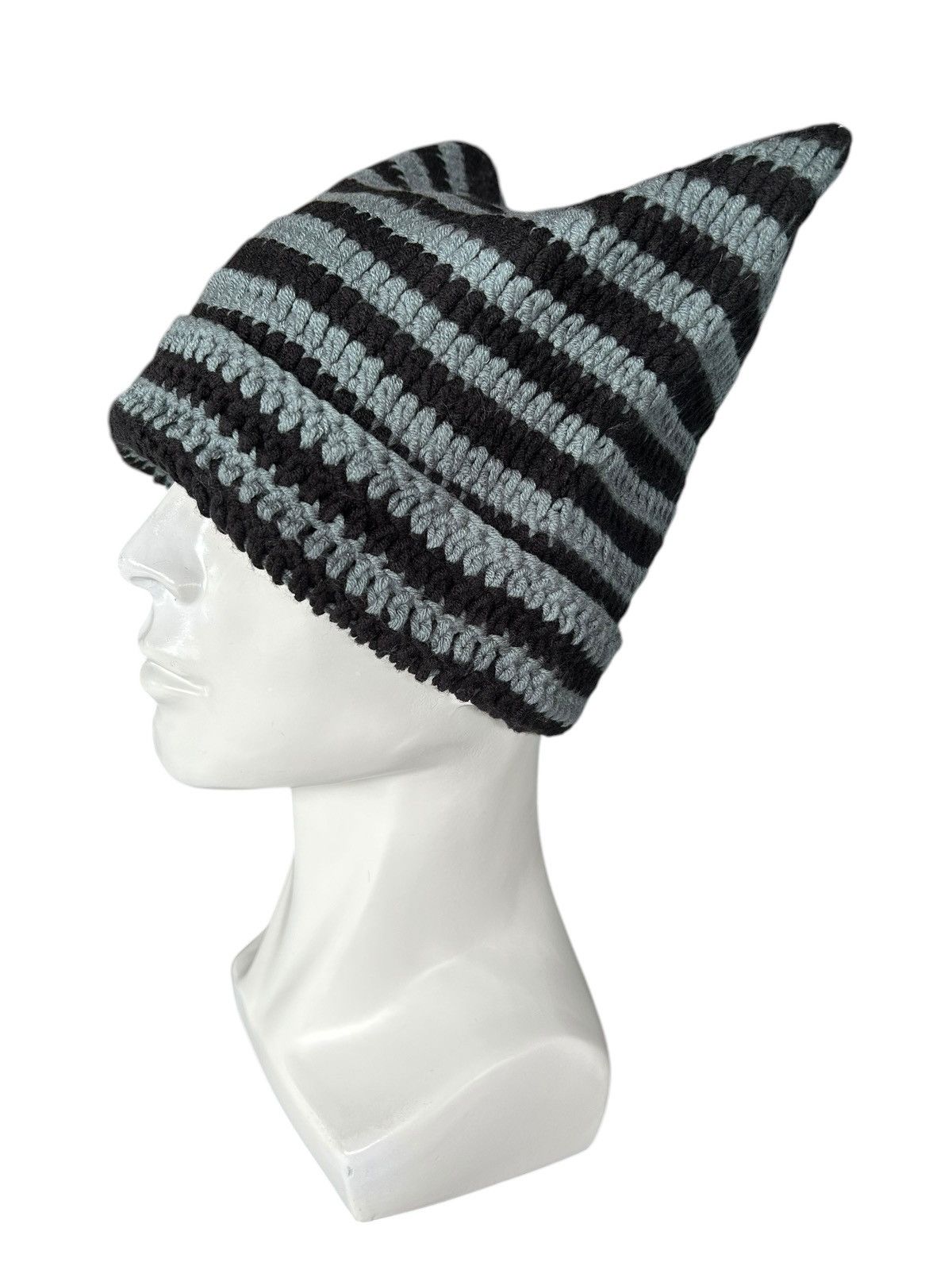 Japanese Brand × Kapital × Vintage Horn Devil Crochet Knitted Handmade Beanie Hats Rare☠️☠️ Size ONE SIZE - 4 Thumbnail