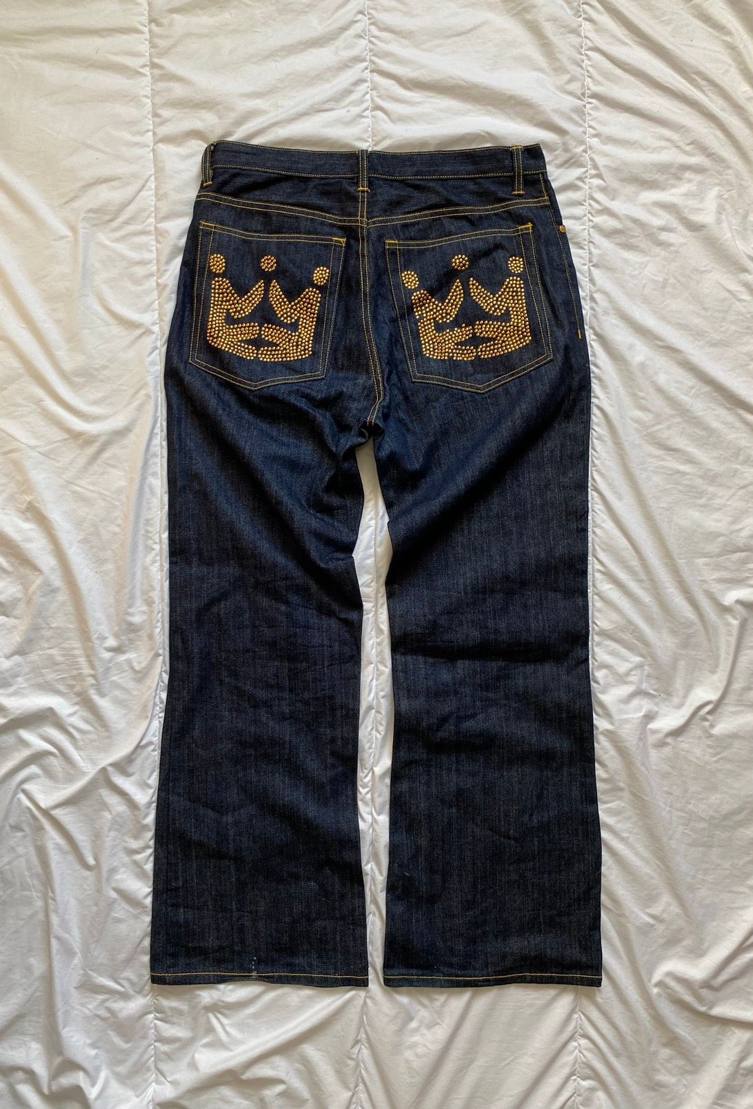 Pre-owned Rap Tees X Vintage Pnb Nation Clothing Big Logo Rap Hip Hop Jeans In Navy Blue