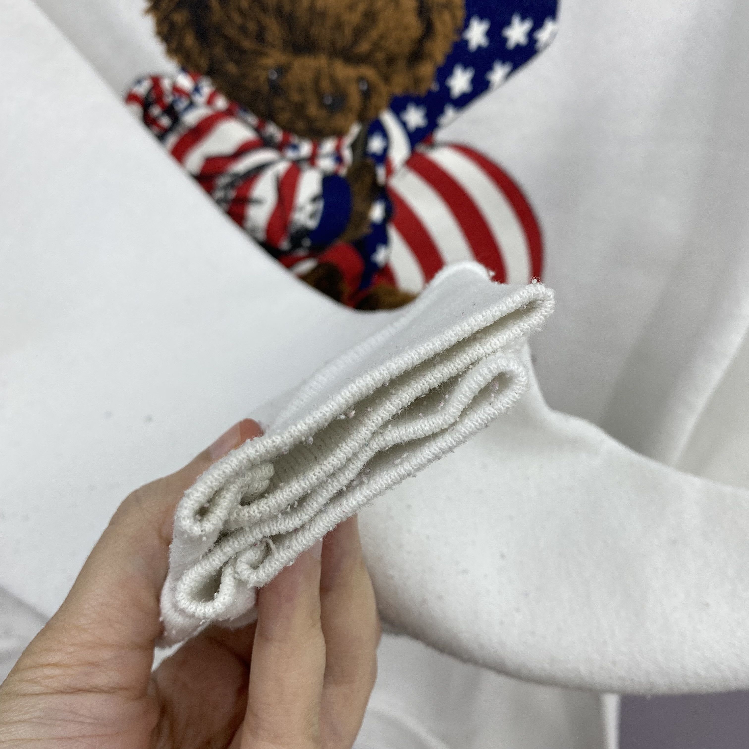 Vintage Vintage 90s Ross Sportswear Sweater Patriotic Teddy Bear Size S / US 4 / IT 40 - 4 Thumbnail