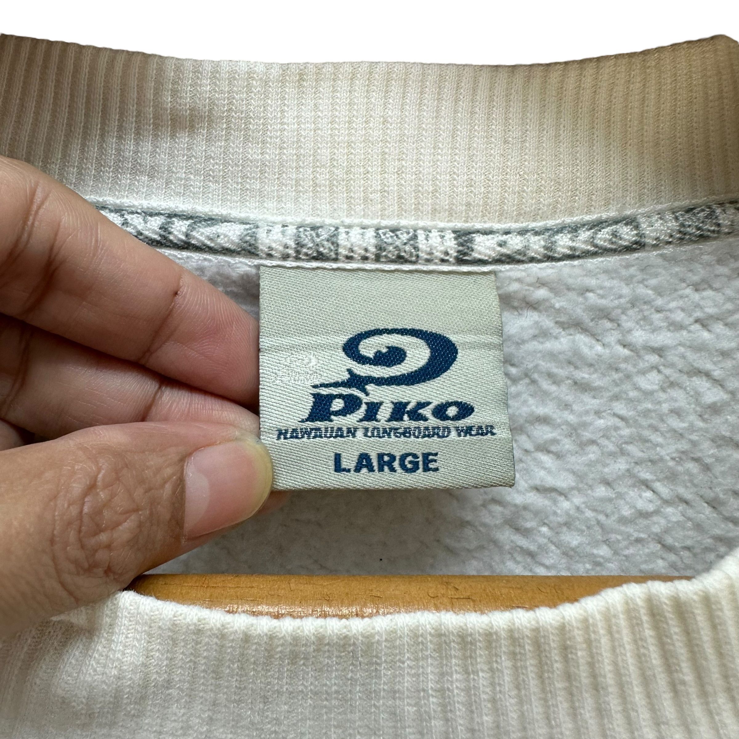 Vintage PIKO HAWAIIAN LONGBOARD WEAR Big Logo Sweatshirt #A4-0102 Size US L / EU 52-54 / 3 - 9 Thumbnail