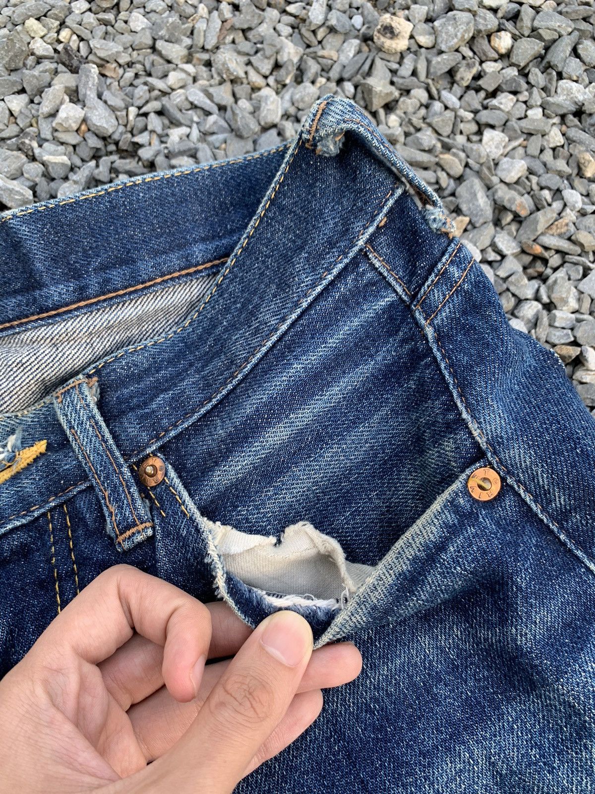 Kapital VTG PIG HIP STORE SELVEDGE RUSTY JAPANESE DISTRESSED DENIM Size US 30 / EU 46 - 18 Thumbnail