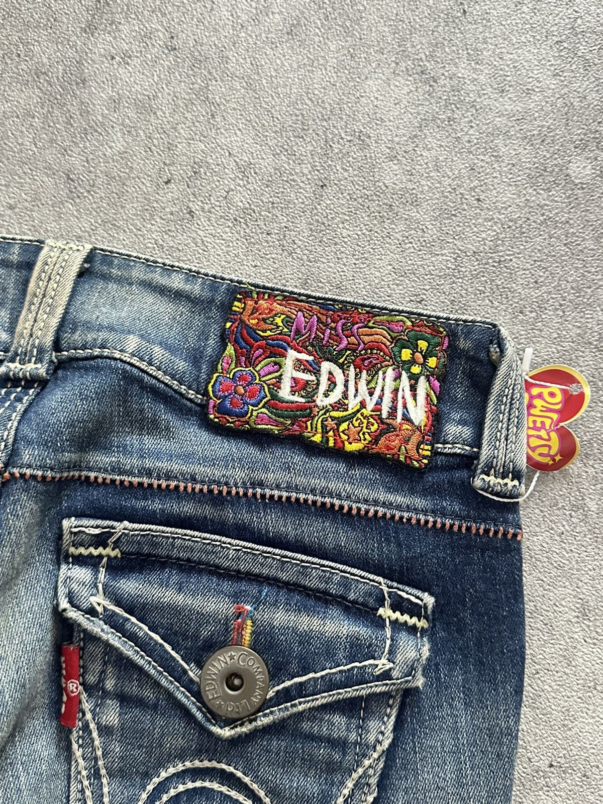 Tornado Mart 90s Vintage Edwin Flared Bootcut Washed Denim Jeans Size US 28 / EU 44 - 10 Thumbnail