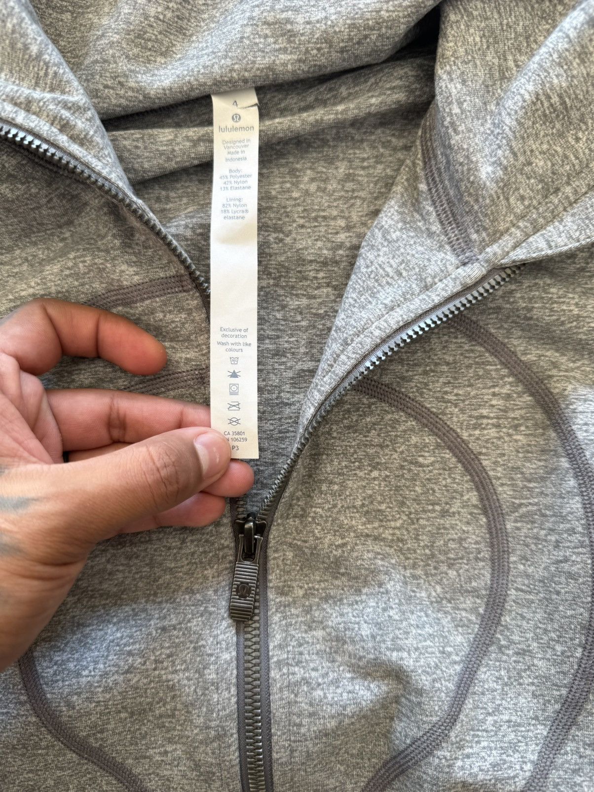 Lululemon Lululemon Stride Heather Gray Full Zip Sweatshirt Women’s 4 Size S / US 4 / IT 40 - 3 Thumbnail