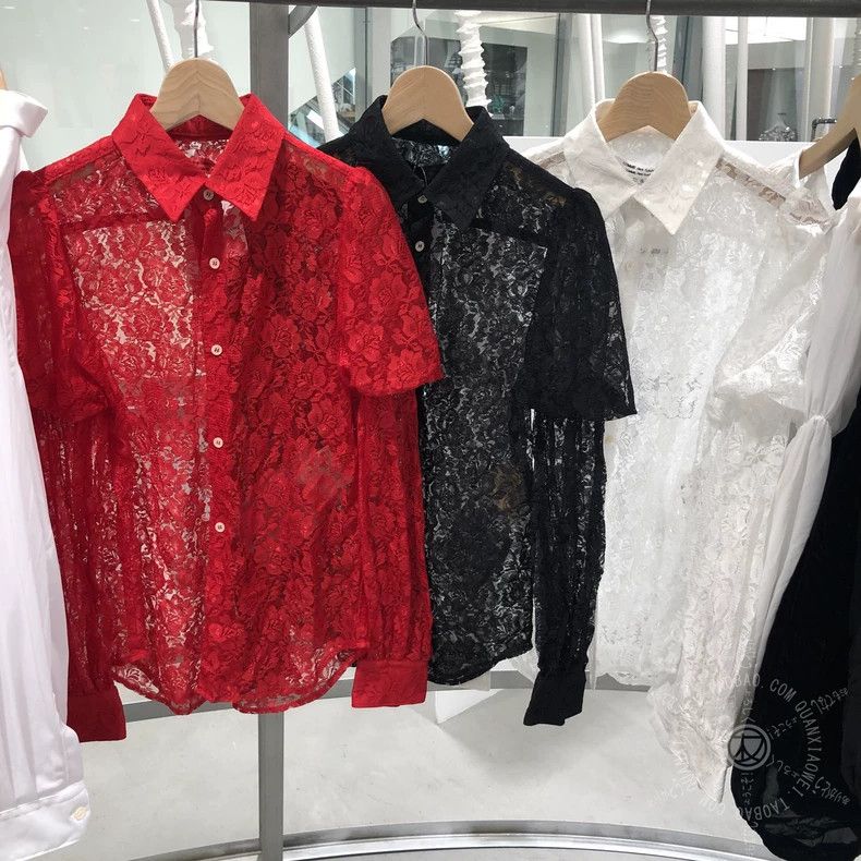 Other Comme Des Garcons Polyester lace see-through shirt Size XS / US 0-2 / IT 36-38 - 1 Thumbnail