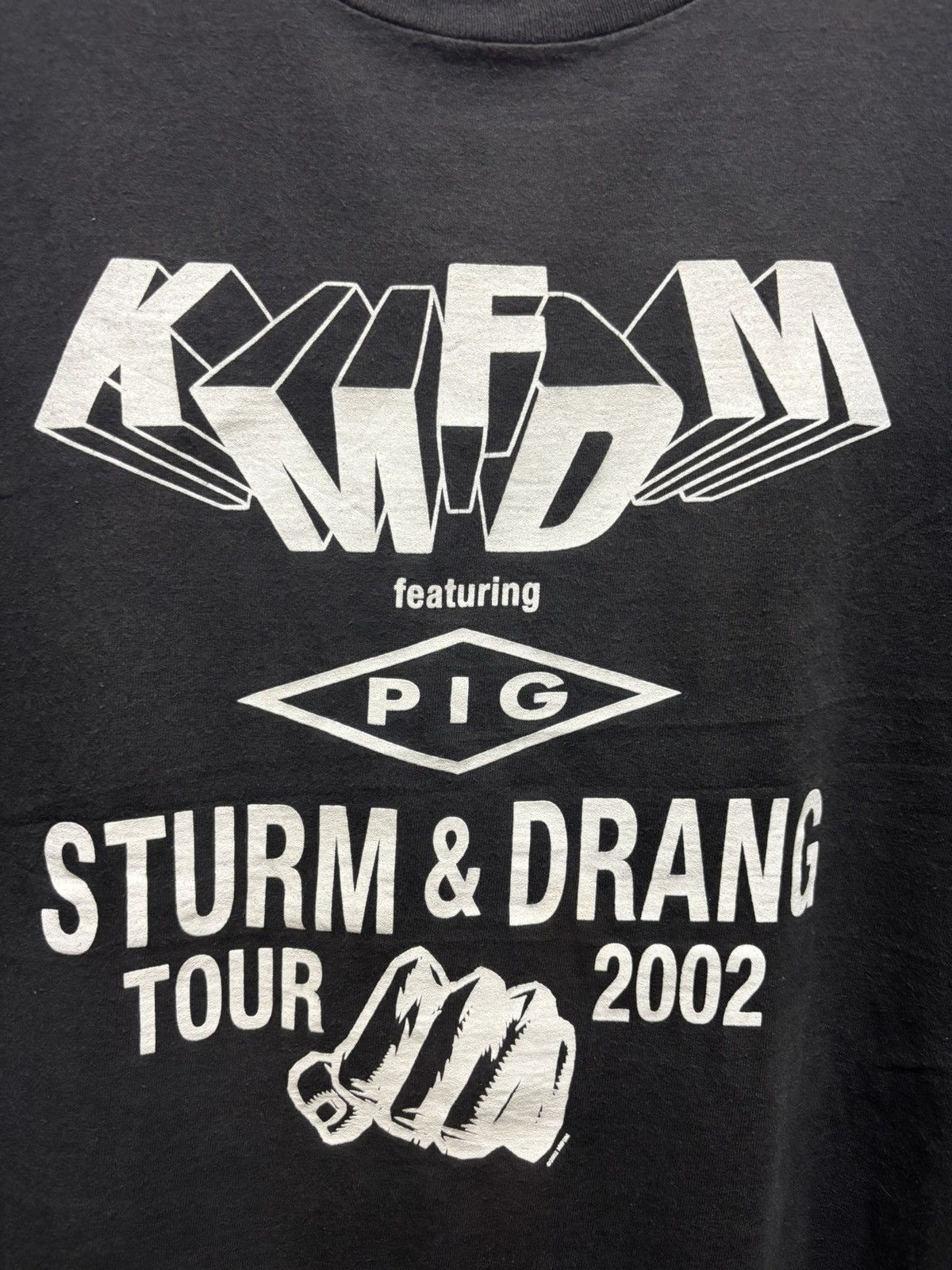 Band Tees vintage KMFDM & PIG STURM AND DRANG TOUR sunfaded erd style Size US L / EU 52-54 / 3 - 5 Thumbnail