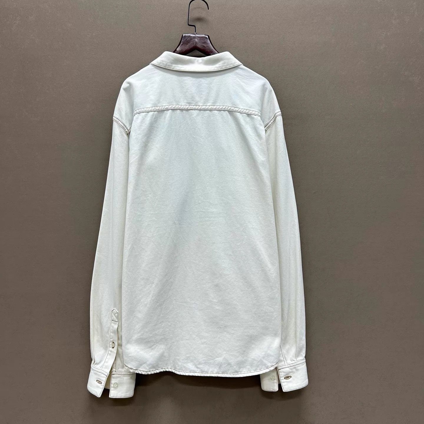 Loewe Loewe Men's New With Tags White Denim Shirt 48 Size US M / EU 48-50 / 2 - 2 Thumbnail