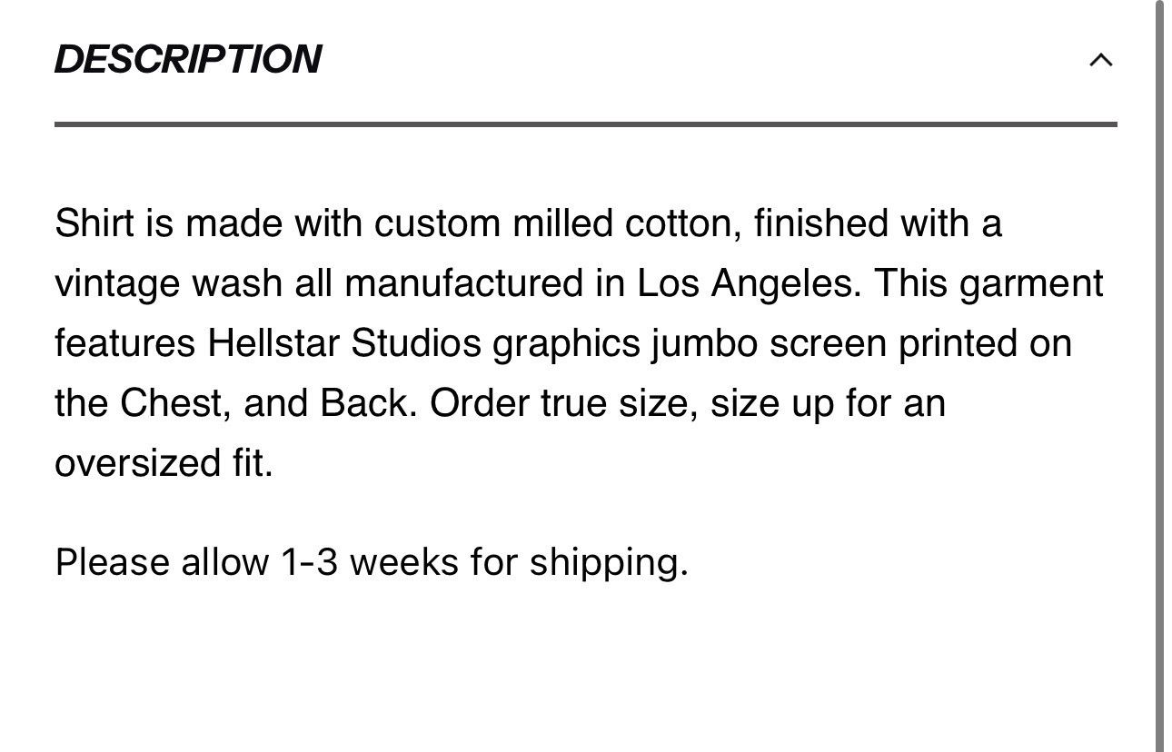 HELLSTAR Hellstar H*! Graphic T-Shirt Size US M / EU 48-50 / 2 - 12 Thumbnail