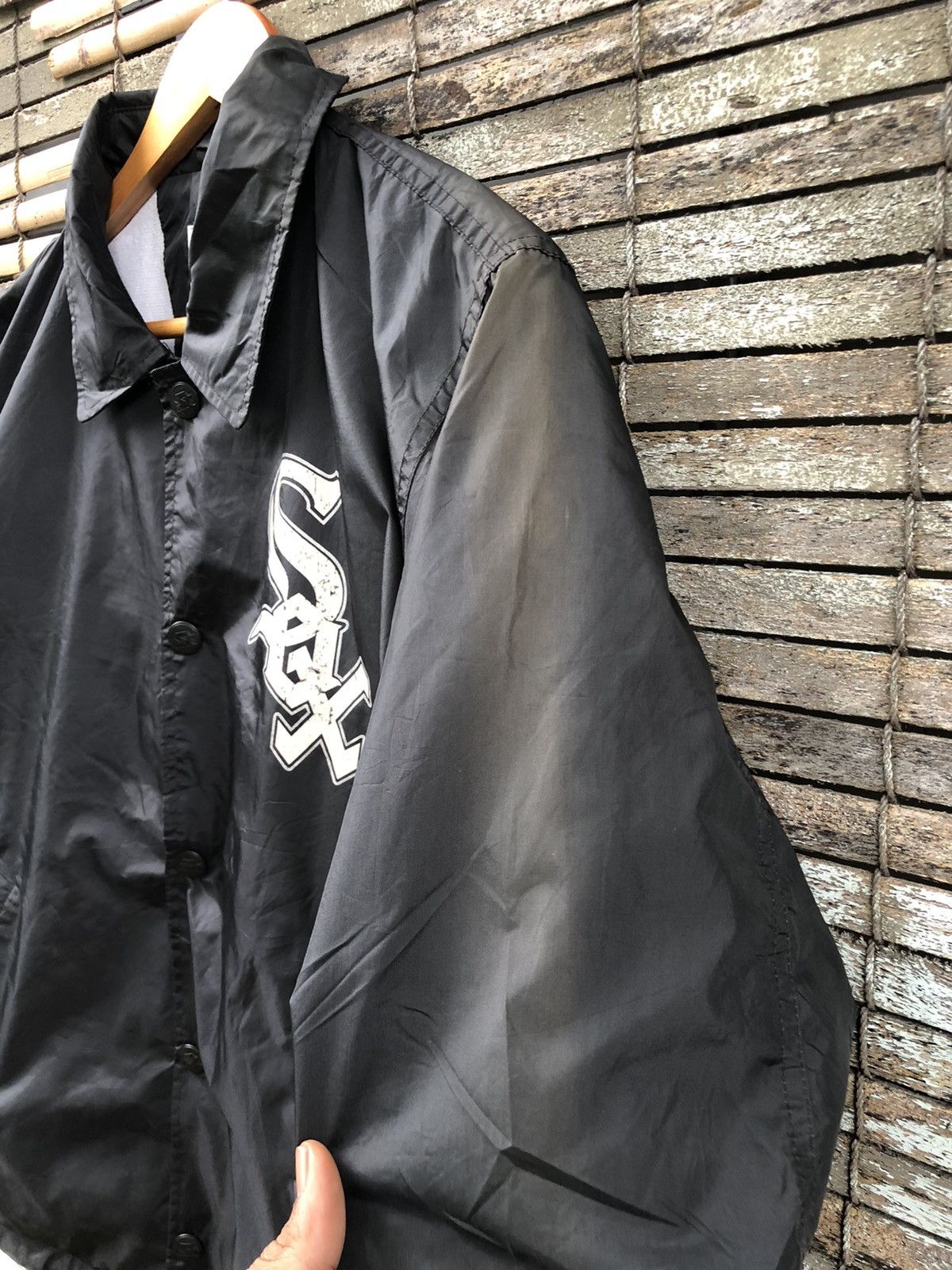 MLB Vintage 90s Starter MLB White Sox Thomas #35 Coach Jacket Size US L / EU 52-54 / 3 - 10 Thumbnail