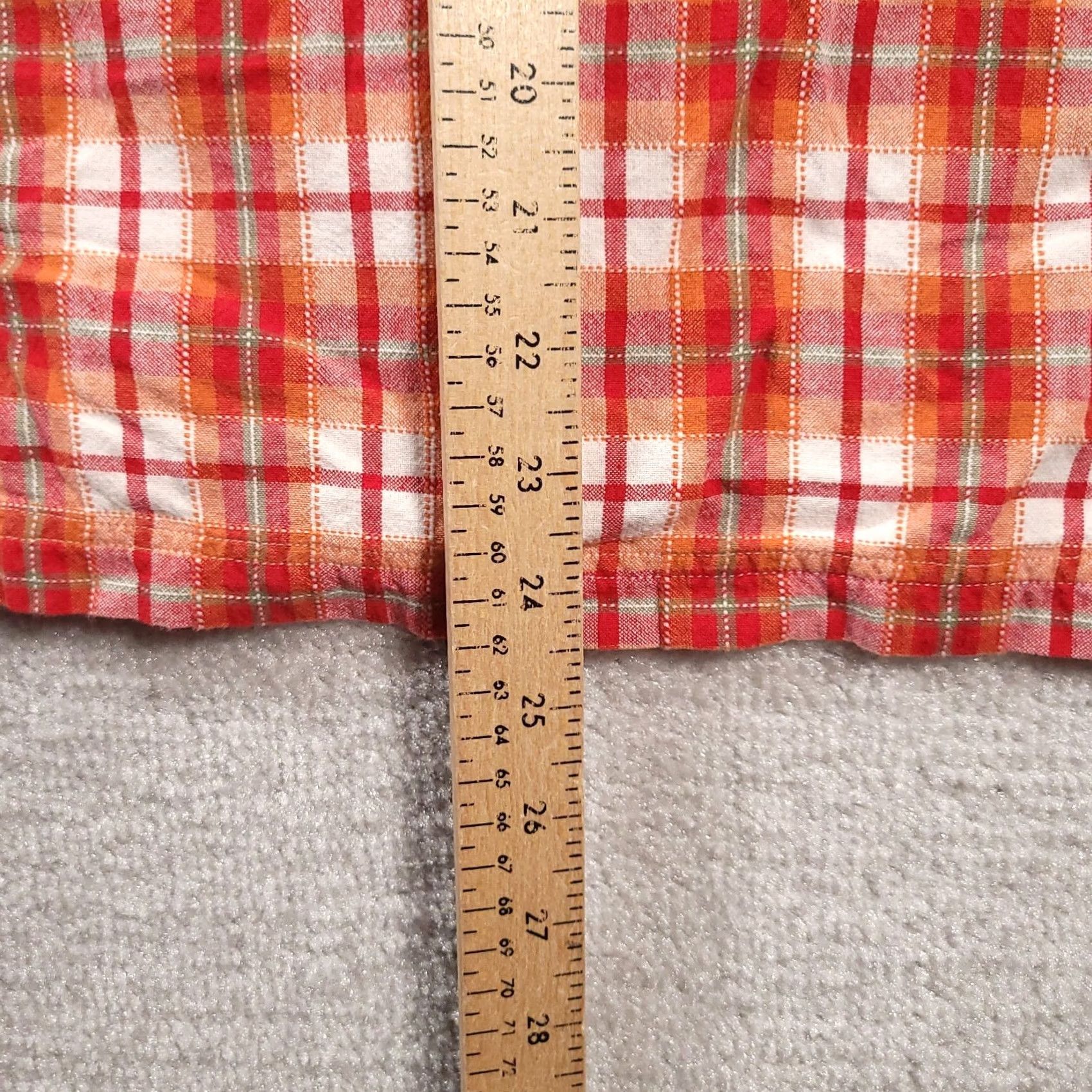 Faded Glory VINTAGE Faded Glory Shirt Womens 18W/20W Plaid Full Zip Collared Red Orange Plaid Shirt Womens XS? Size XXL / US 16-18 / IT 52-54 - 6 Thumbnail
