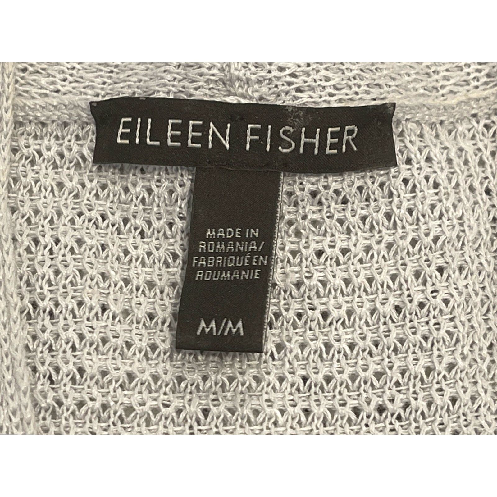 Eileen Fisher VINTAGE Eileen Fisher Linen Blend Open Front Cardigan Sweater Womens Light Gray Sz M Size M / US 6-8 / IT 42-44 - 6 Thumbnail