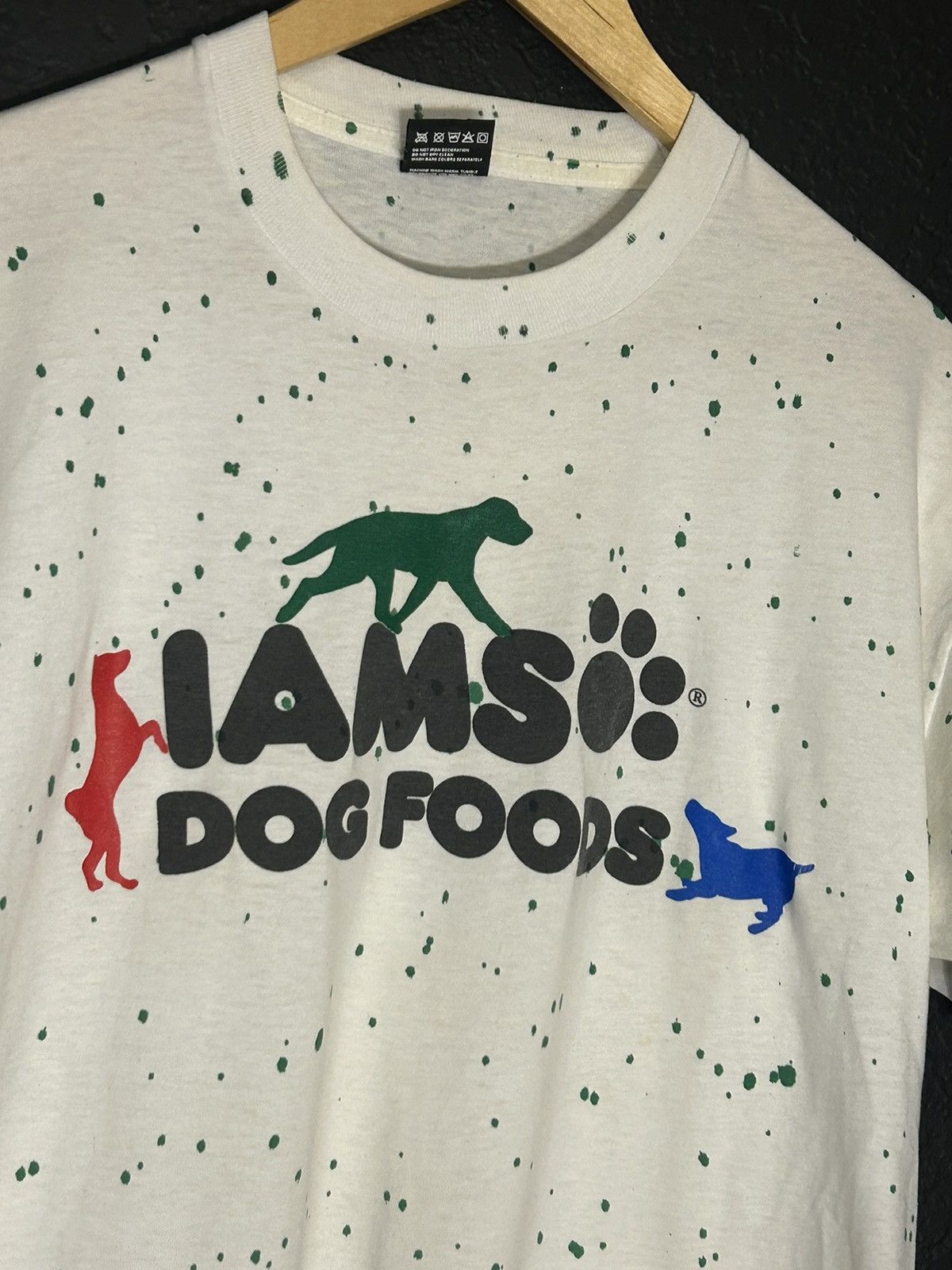 Vintage 90’s Iams Dog Food Dot T Shirt Size US L / EU 52-54 / 3 - 2 Thumbnail
