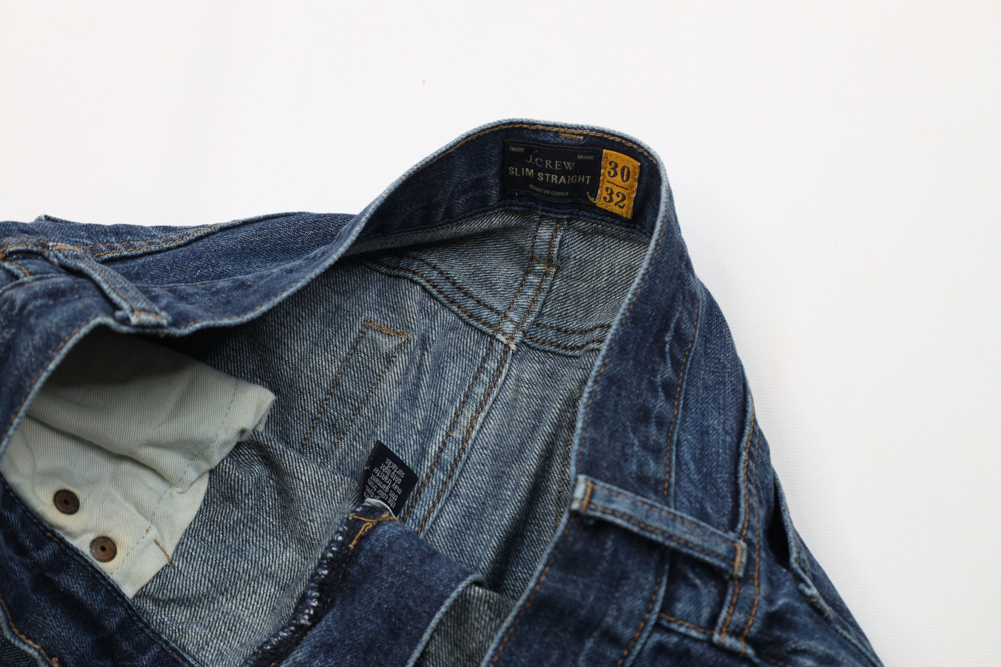 J.Crew J Crew Slim Fit Straight Leg Denim Jeans Blue Cotton Size US 30 / EU 46 - 8 Thumbnail