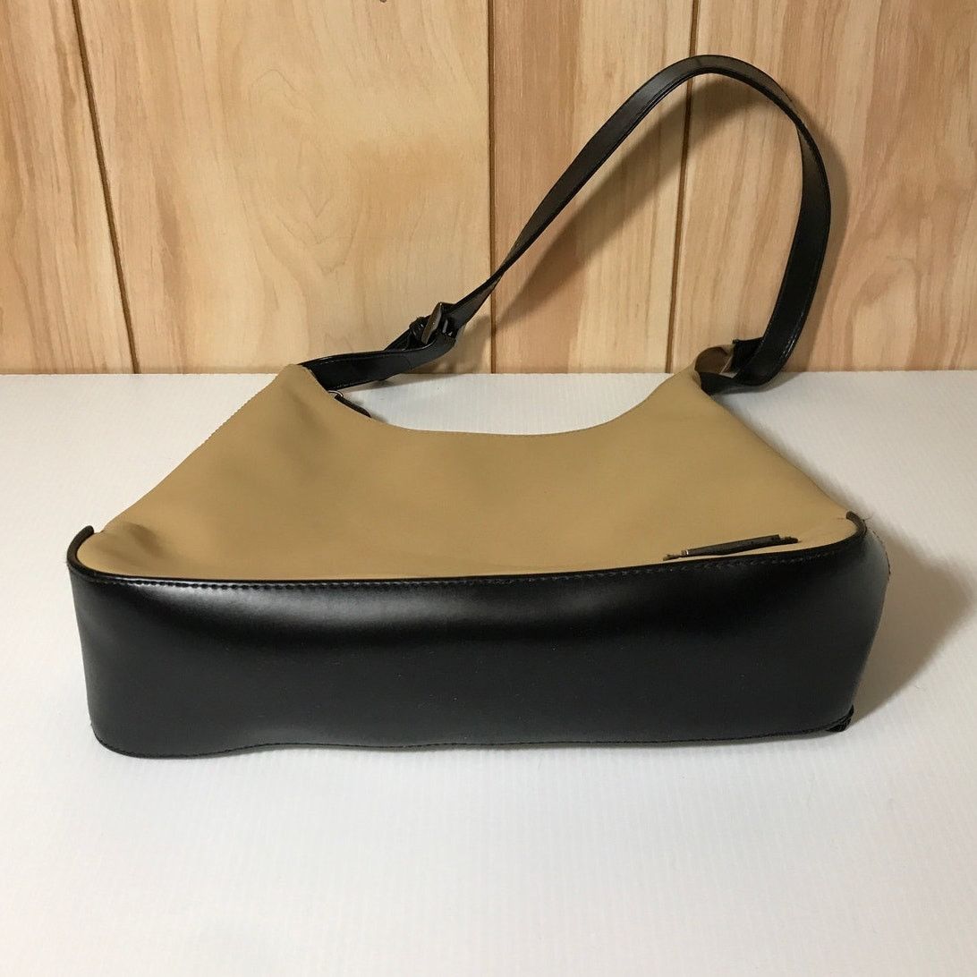 Other Connections Y2K Retro Hobo Shoulder Purse Beige Black Trim Size ONE SIZE - 4 Thumbnail