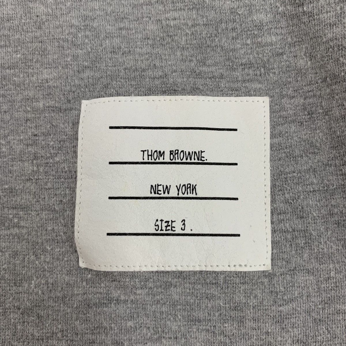 Thom Browne THOM BROWNE Grey Pocket Stripe Crew Neck T-shirt K26WX Size US L / EU 52-54 / 3 - 5 Thumbnail