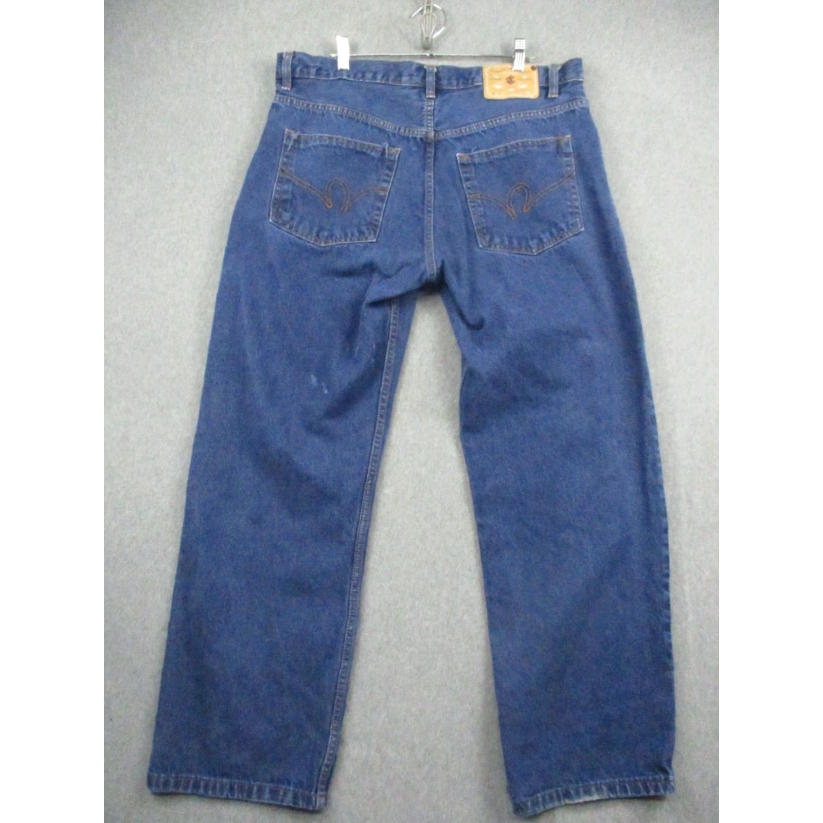 Rocawear VINTAGE Rocawear Jeans Men 38x32 Baggy Loose Fit Blue Wash Denim Wide Leg Distressed Logo 5-Pocket Mens Jeans Size US 38 / EU 54 - 5 Thumbnail