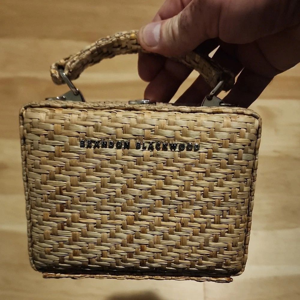Brandon Blackwood Brandon Blackwood Natural Woven Handbag strap included Size ONE SIZE - 5 Thumbnail