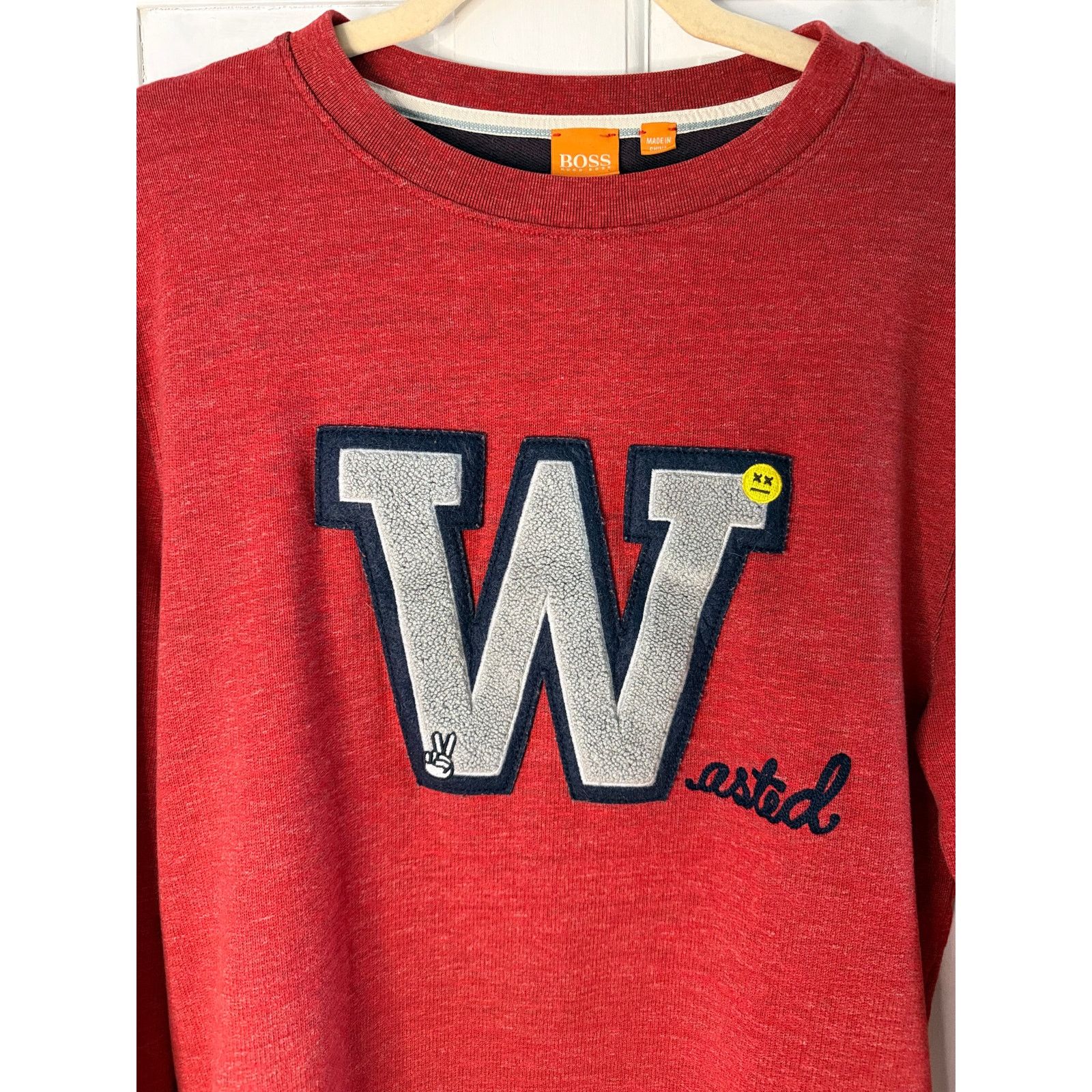 Hugo Boss Hugo Boss Orange Varsity style "Wasted" Sweatshirt Lg Size US L / EU 52-54 / 3 - 1 Thumbnail