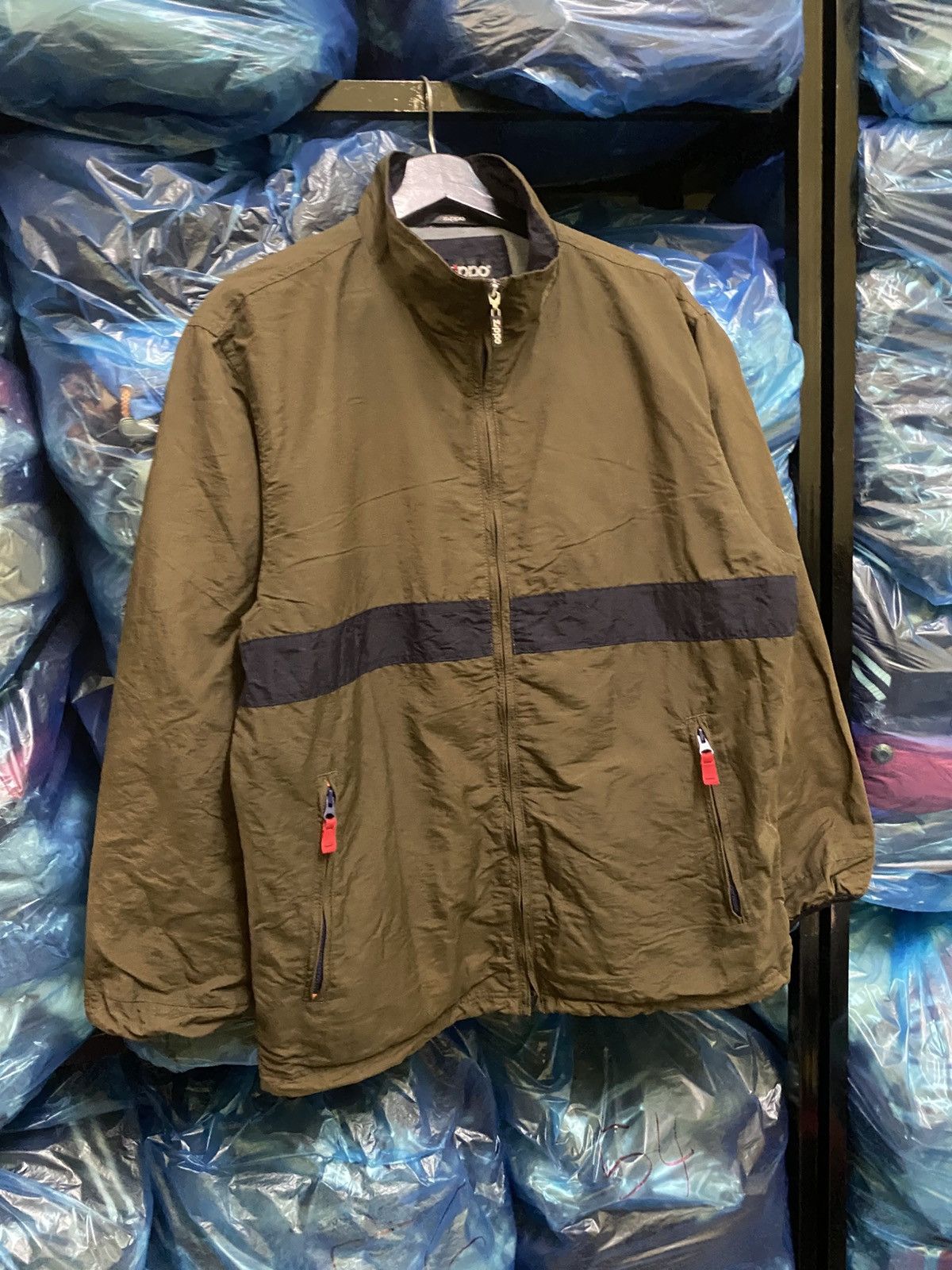 Zippo Vintage Zippo Japan Olive Green Nylon Windbreaker Jacket Size US L / EU 52-54 / 3 - 4 Thumbnail