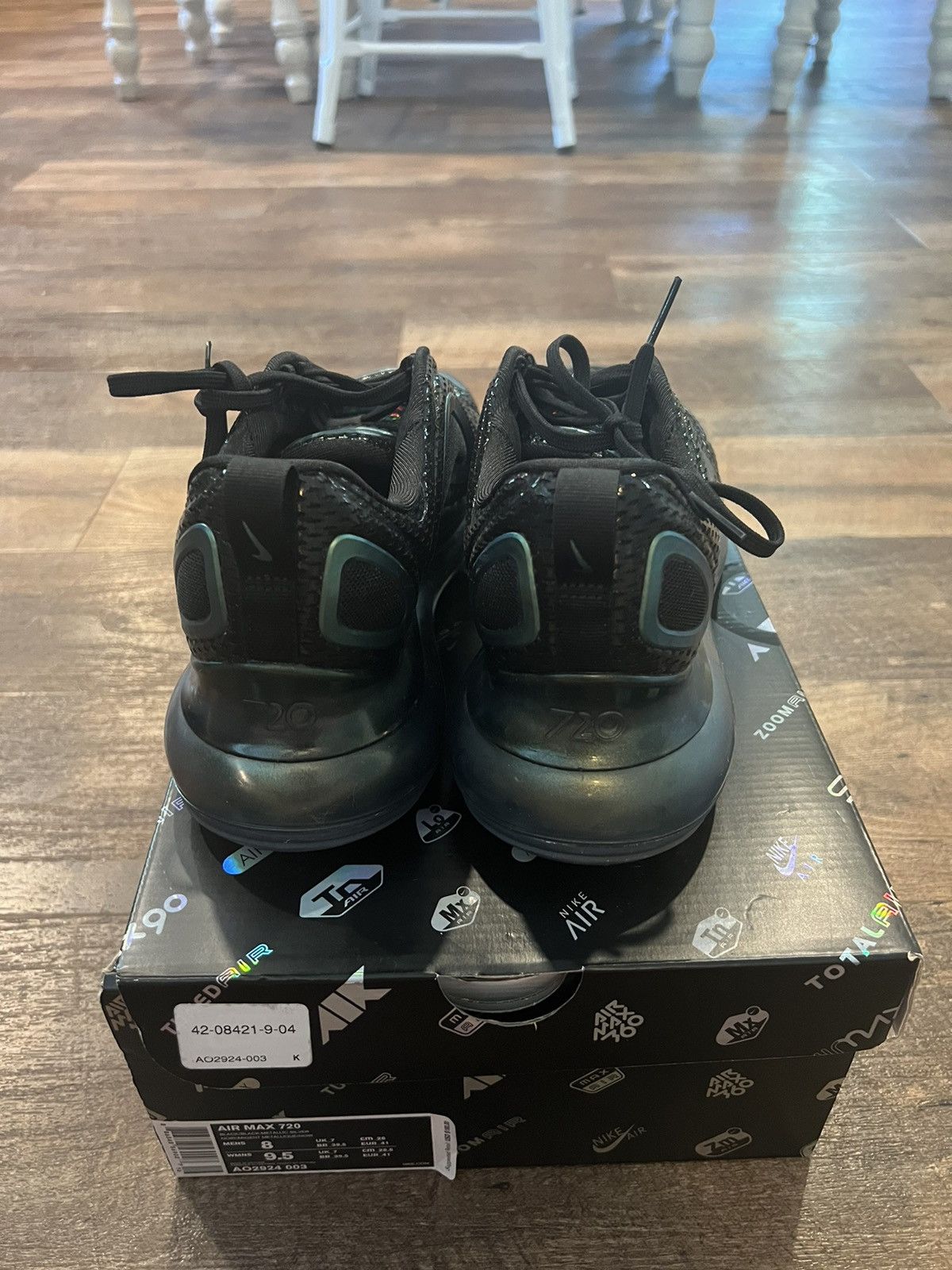 Nike Nike Air Max 720 Black Iridescent Green Size 8 Size US 8 / EU 41 - 2 Thumbnail