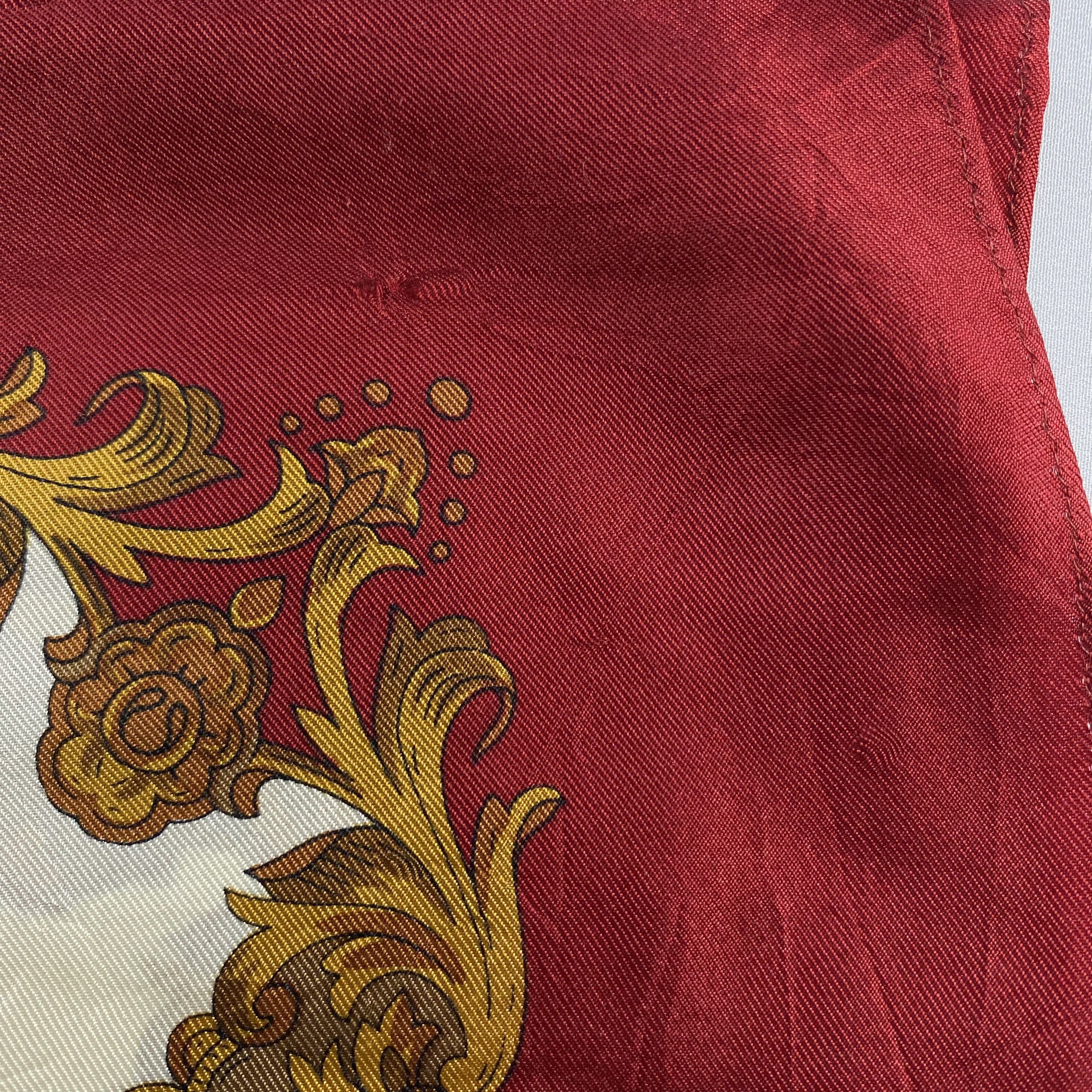 Japanese Brand × Vintage Vintage Italian Silk Scarf Hand Rolled Floral SS055 Size ONE SIZE - 6 Thumbnail