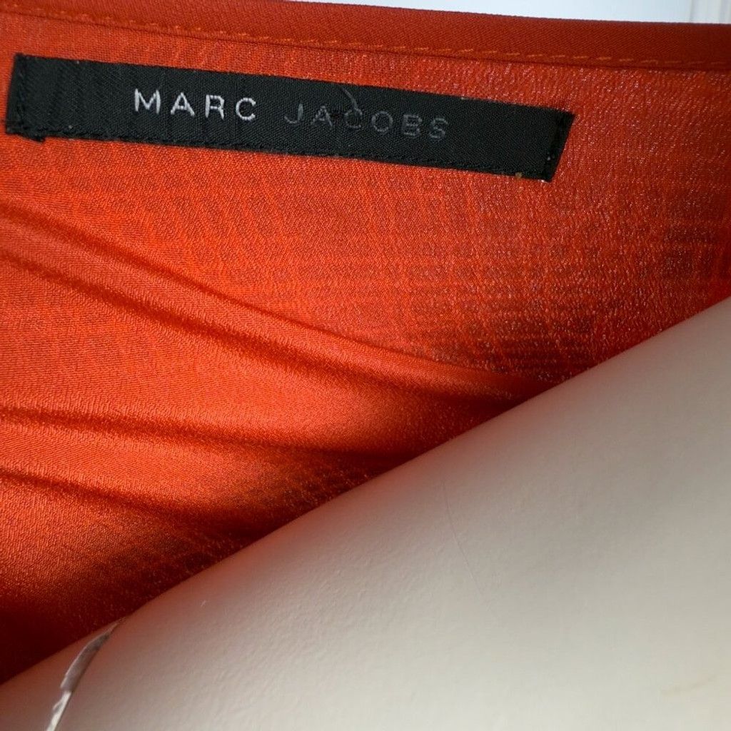 Marc Jacobs MARC JACOBS Silk Floral Vibrant Red Yellow Summer Dress M Size L / US 10 / IT 46 - 5 Thumbnail