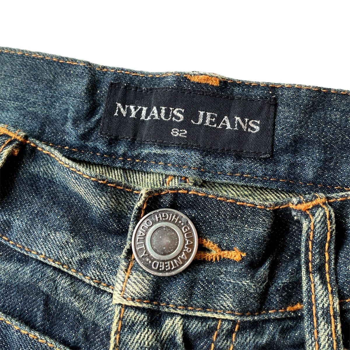 Beauty Beast × If Six Was Nine × Le Grande Bleu (L.G.B.) Rare Vintage Y2K Japanese Nylaus Double Waist Wash Jeans Size US 31 - 7 Thumbnail