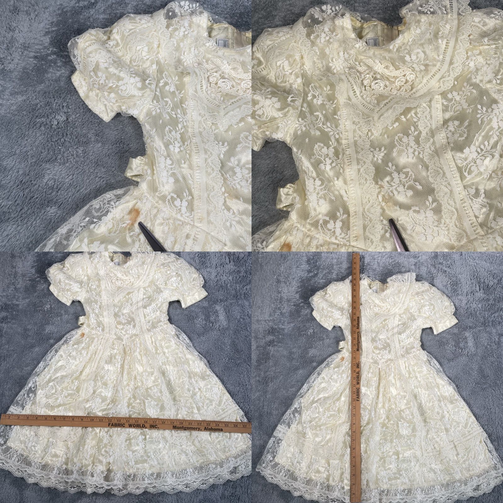 Vintage VINTAGE Gunne Sax Jessica McClintock Lace Ruffled Collar DRESS Size 7 CREAM Prairie Victorian 1970s Juniors Special Occasion Womens Size M / US 6-8 / IT 42-44 - 8 Thumbnail