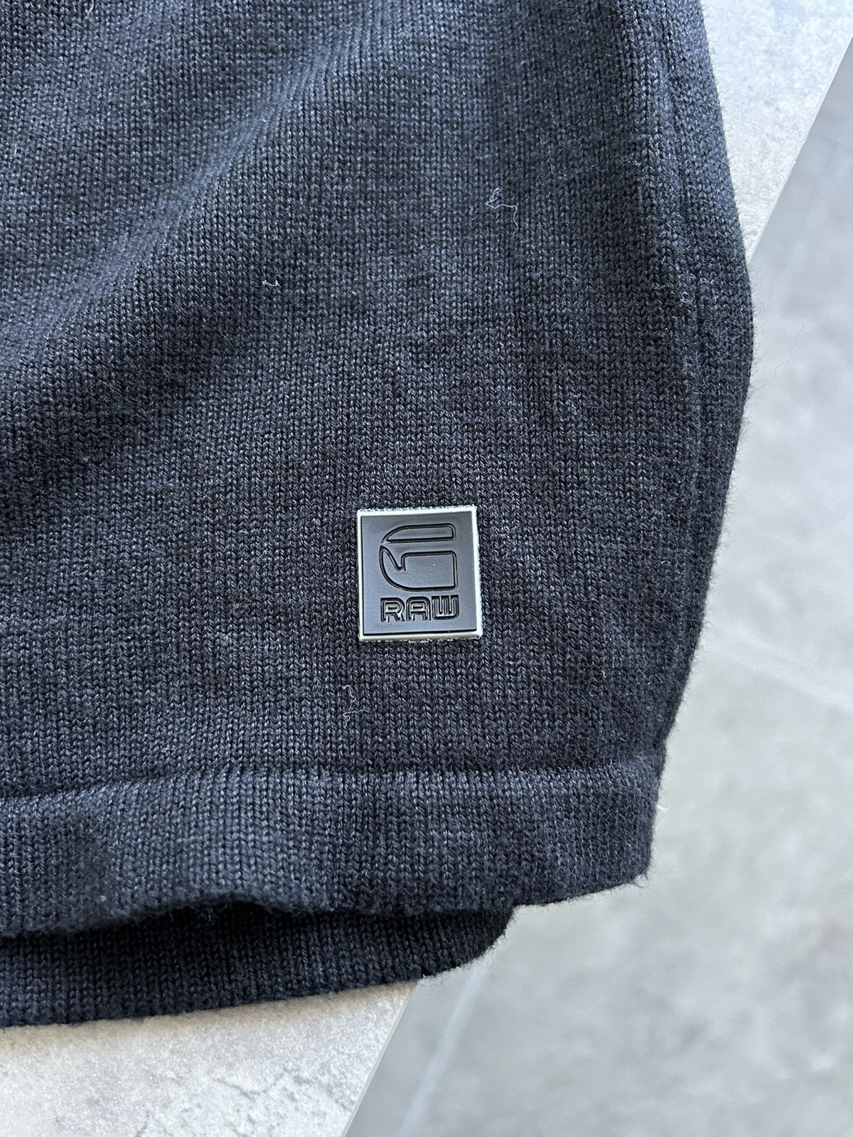 G-Star × Vintage G - Star RAW Knit Long Black Cardigan Jumper Size L / US 10 / IT 46 - 6 Thumbnail
