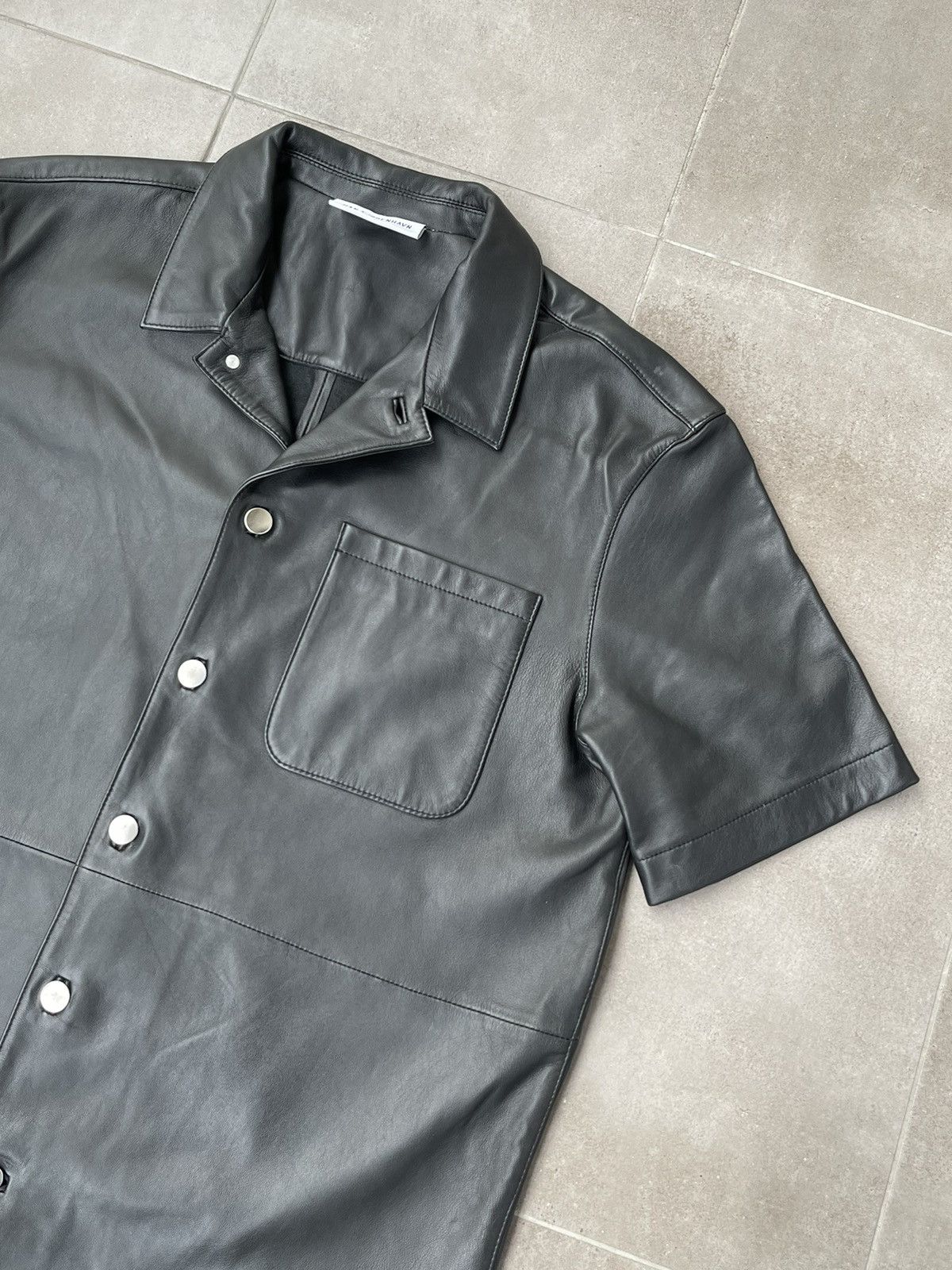 Han Kjobenhavn !DS! FW22 Han Kjobenhavn Black Leather Summer Shirt Size US M / EU 48-50 / 2 - 16 Thumbnail