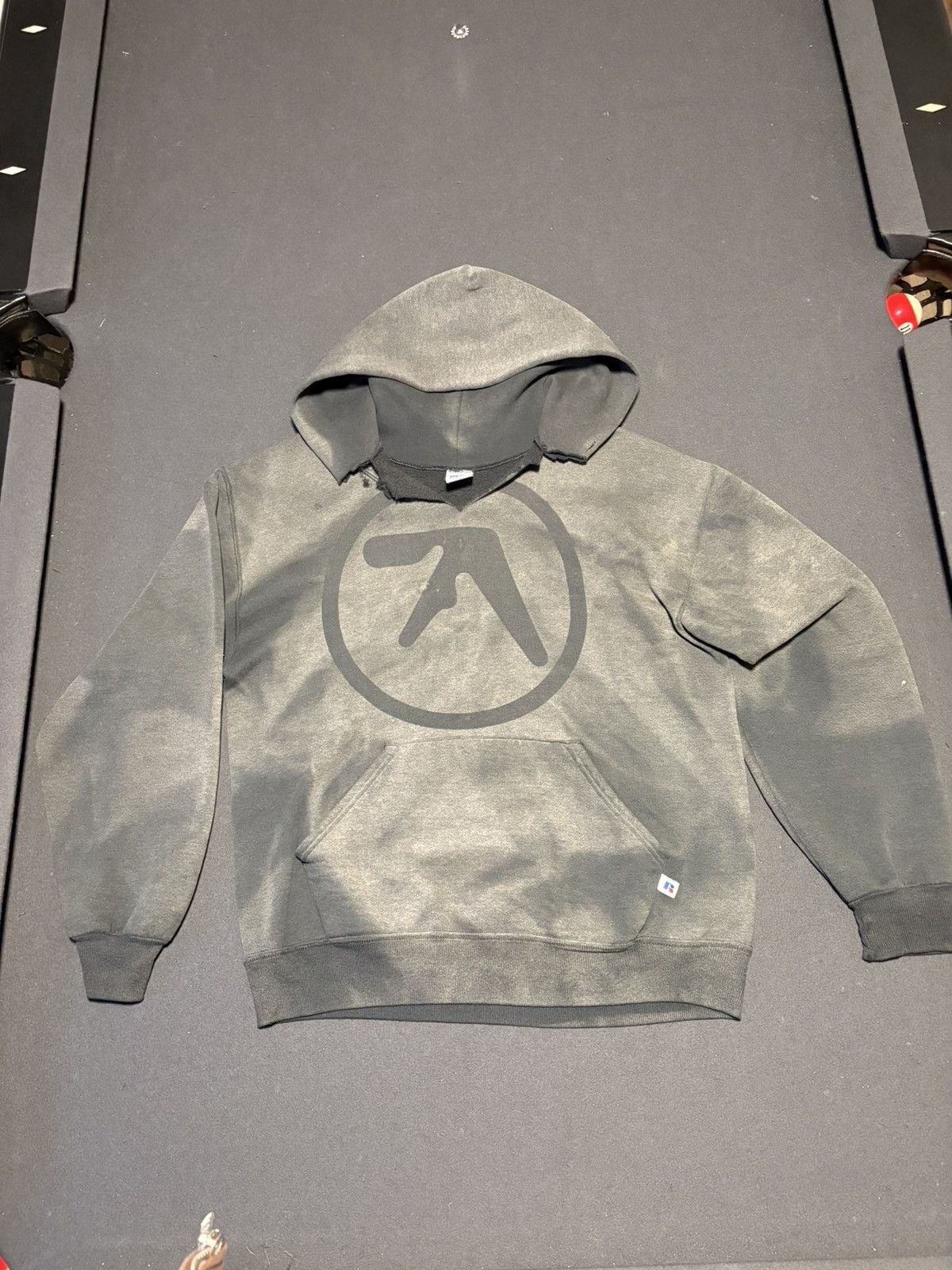 Vintage 90s Sunfaded Aphex Twin Russle Hoodie Size US M / EU 48-50 / 2 - 1 Thumbnail