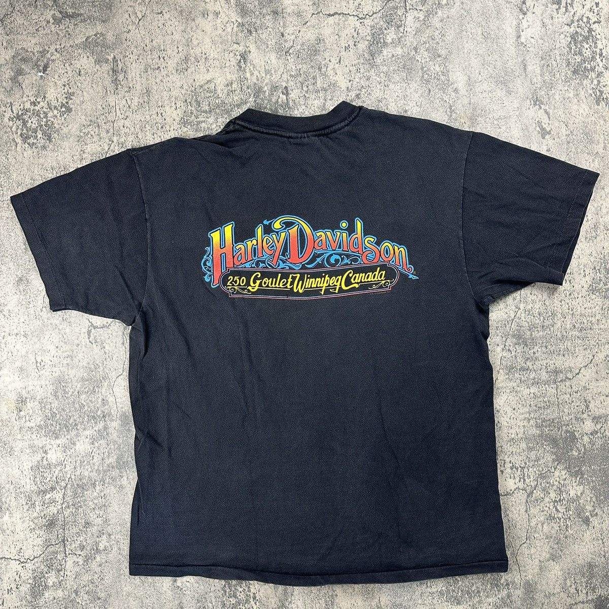 Harley Davidson × Vintage Vintage Harley Davidson T Shirt BLACK Size US XL / EU 56 / 4 - 1 Thumbnail