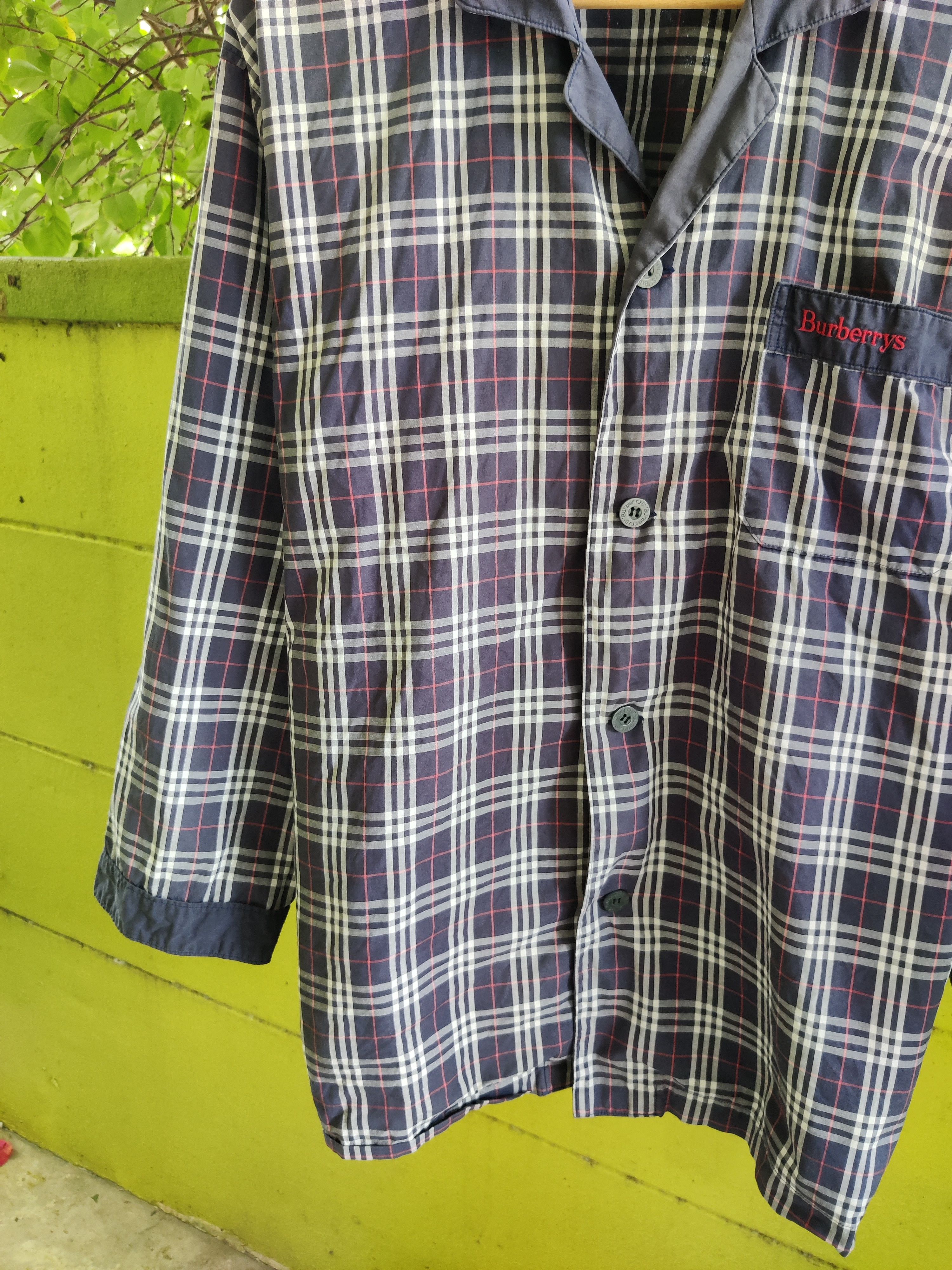 Burberry Vintage Faded Burberry Nova Check Sleepwear Shirt Size US M / EU 48-50 / 2 - 4 Thumbnail