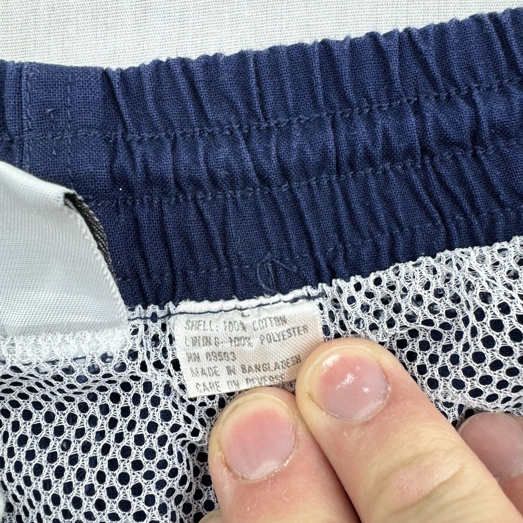 Vintage VINTAGE Key Elements Beach Trunks Bottom Mens L Blue Striped 90s Adult Large Shorts Size US 33 - 6 Thumbnail