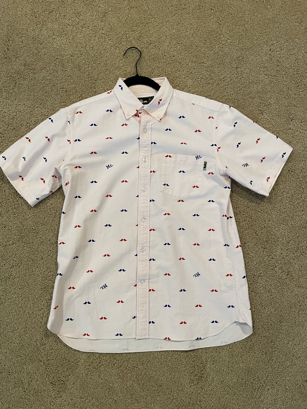 Bape Mr Bathing Ape Mr Pattern BD S/S Shirt Size US L / EU 52-54 / 3 - 1 Thumbnail