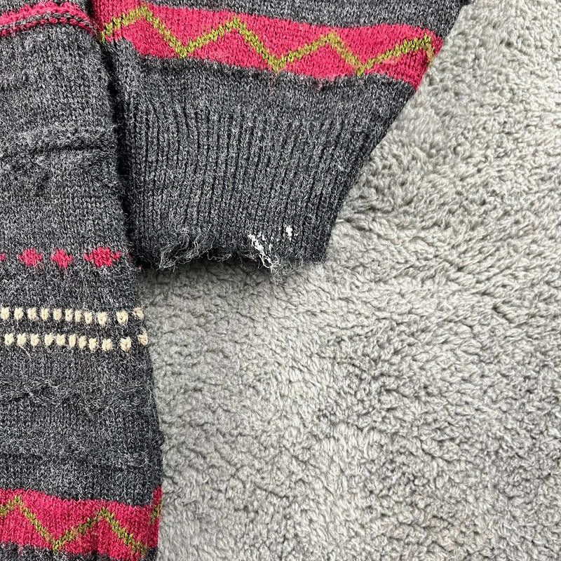 Designer Vintage Euro-Star Knitted Sweater M Grey, Red, Green G+ Size US M / EU 48-50 / 2 - 5 Thumbnail