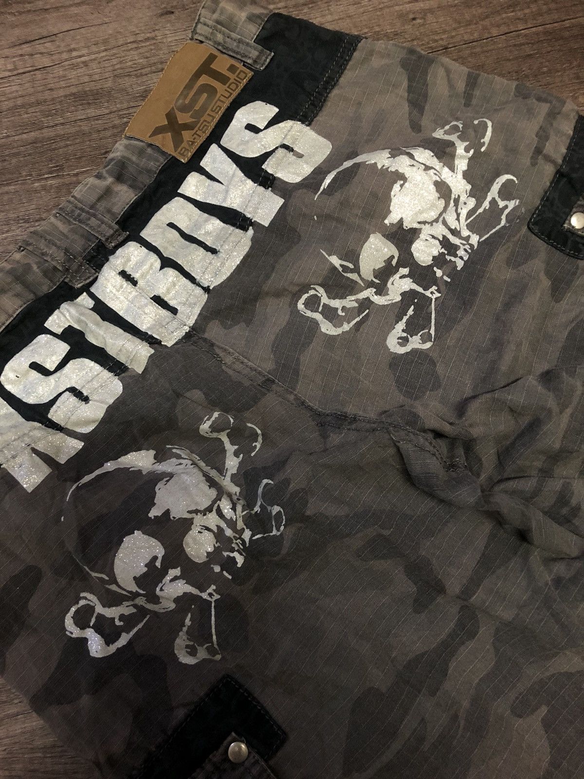 Designer × Japanese Brand BA-TSU STUDIO SKULL DESIGN CAMO SHORT PANTS Size US 30 / EU 46 - 3 Thumbnail