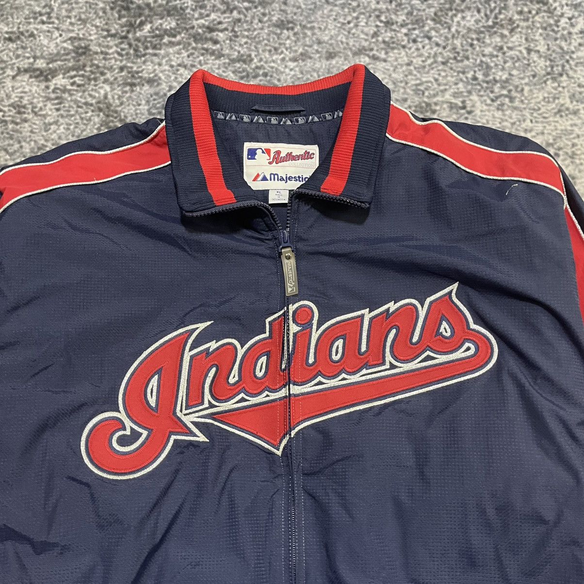 Majestic Vintage Cleveland Indians Majestic MLB Full Zip Jacket XL Size US XL / EU 56 / 4 - 4 Thumbnail
