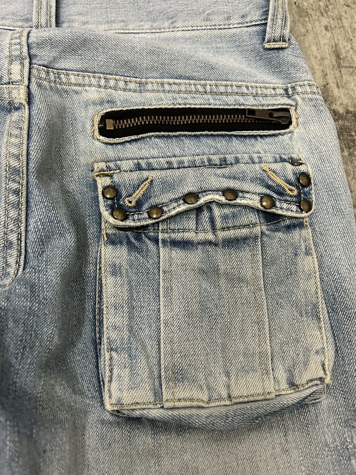 Hysteric Glamour × Japanese Brand × Seditionaries Word Wide Love Skull Ring Distressed Jeans Size US 30 / EU 46 - 8 Thumbnail