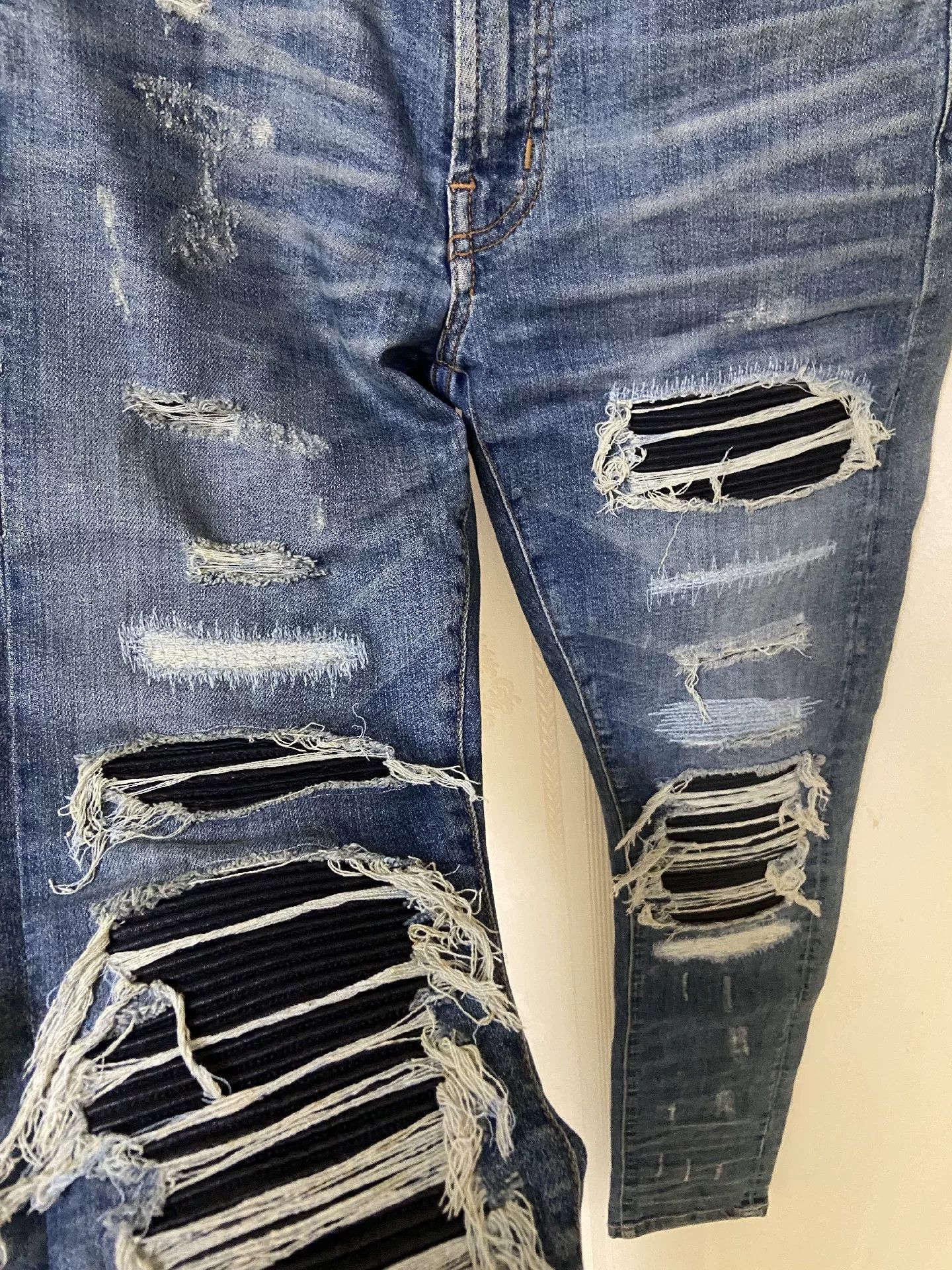 Amiri amiri distressed denim pants in blue Size US 28 / EU 44 - 5 Thumbnail